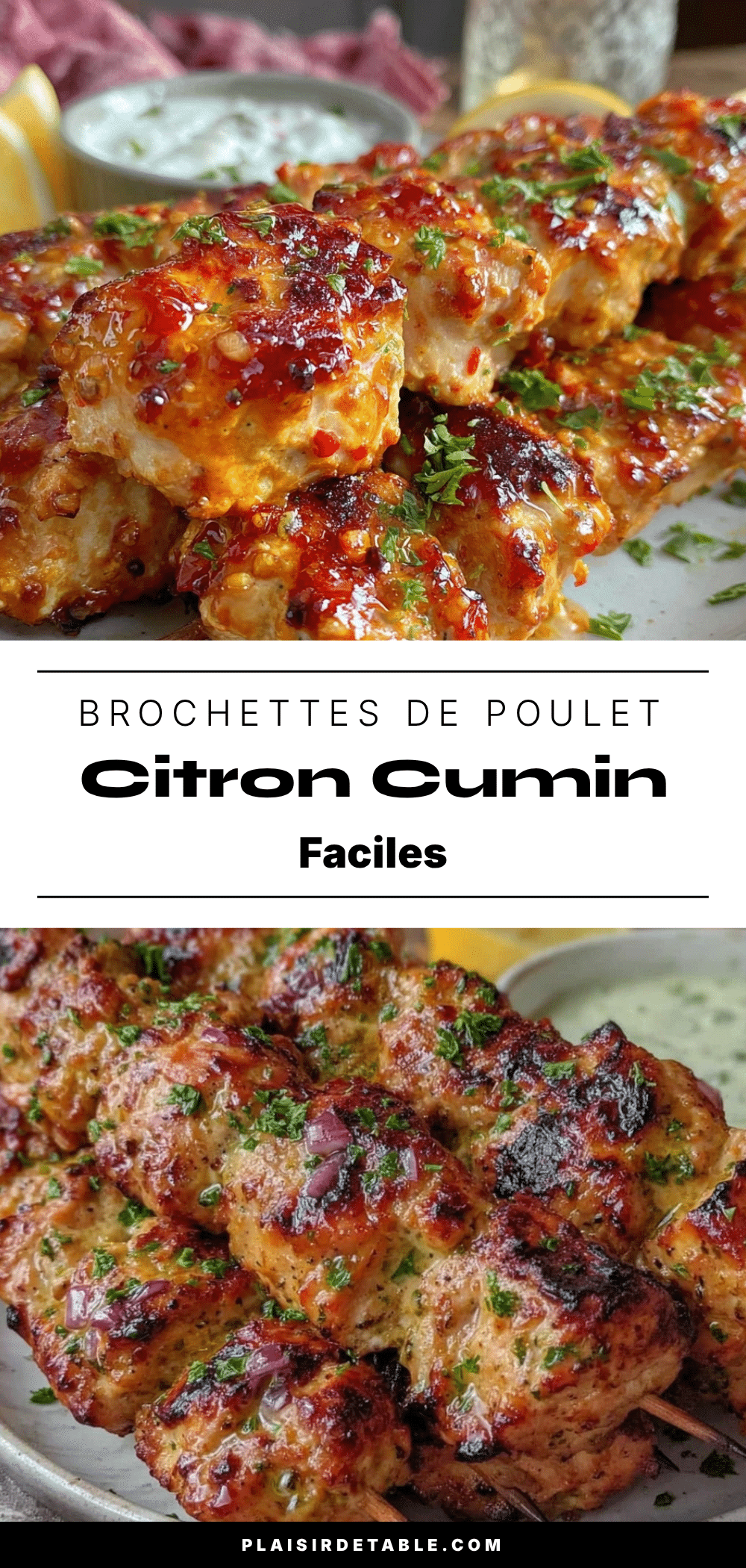 brochettes de poulet marinées au yaourt citron et cumin recipe