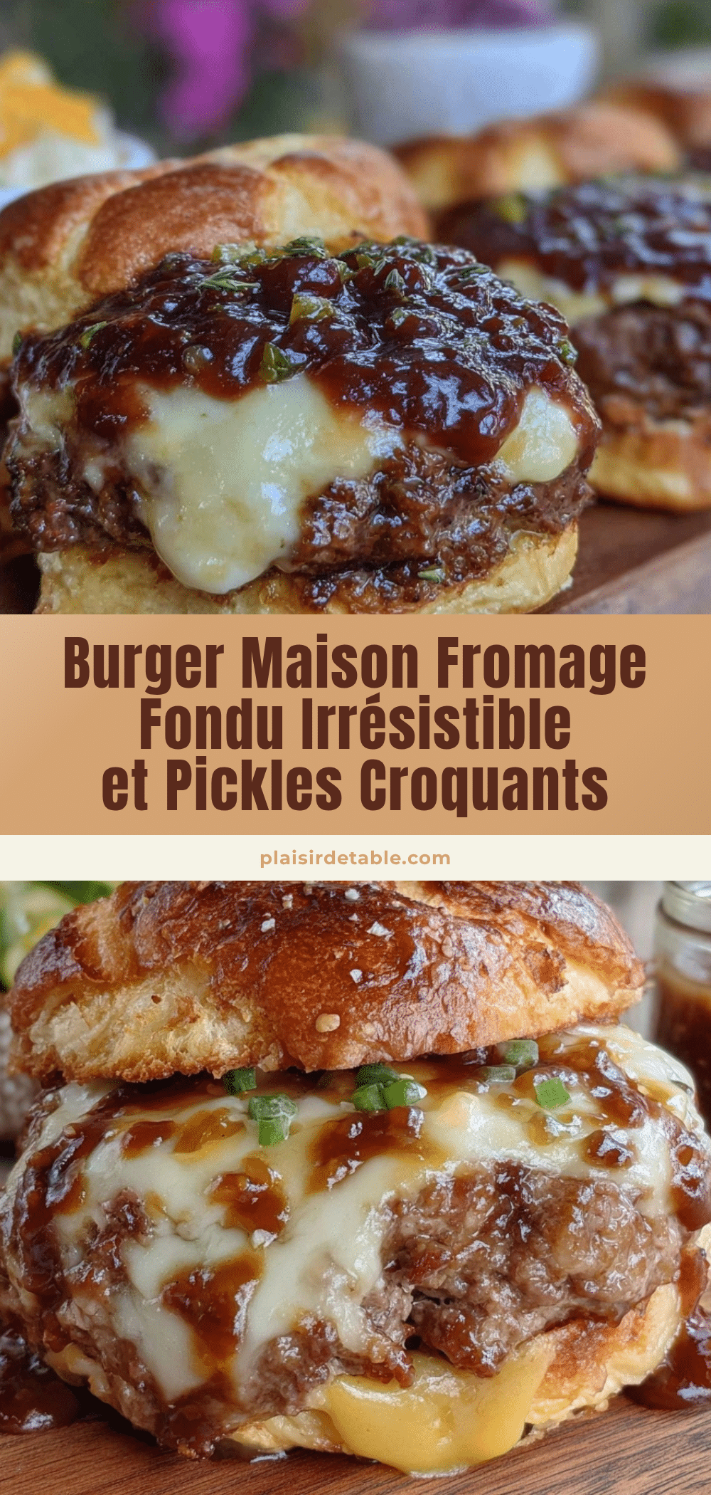 burger maison au fromage fondu recipe