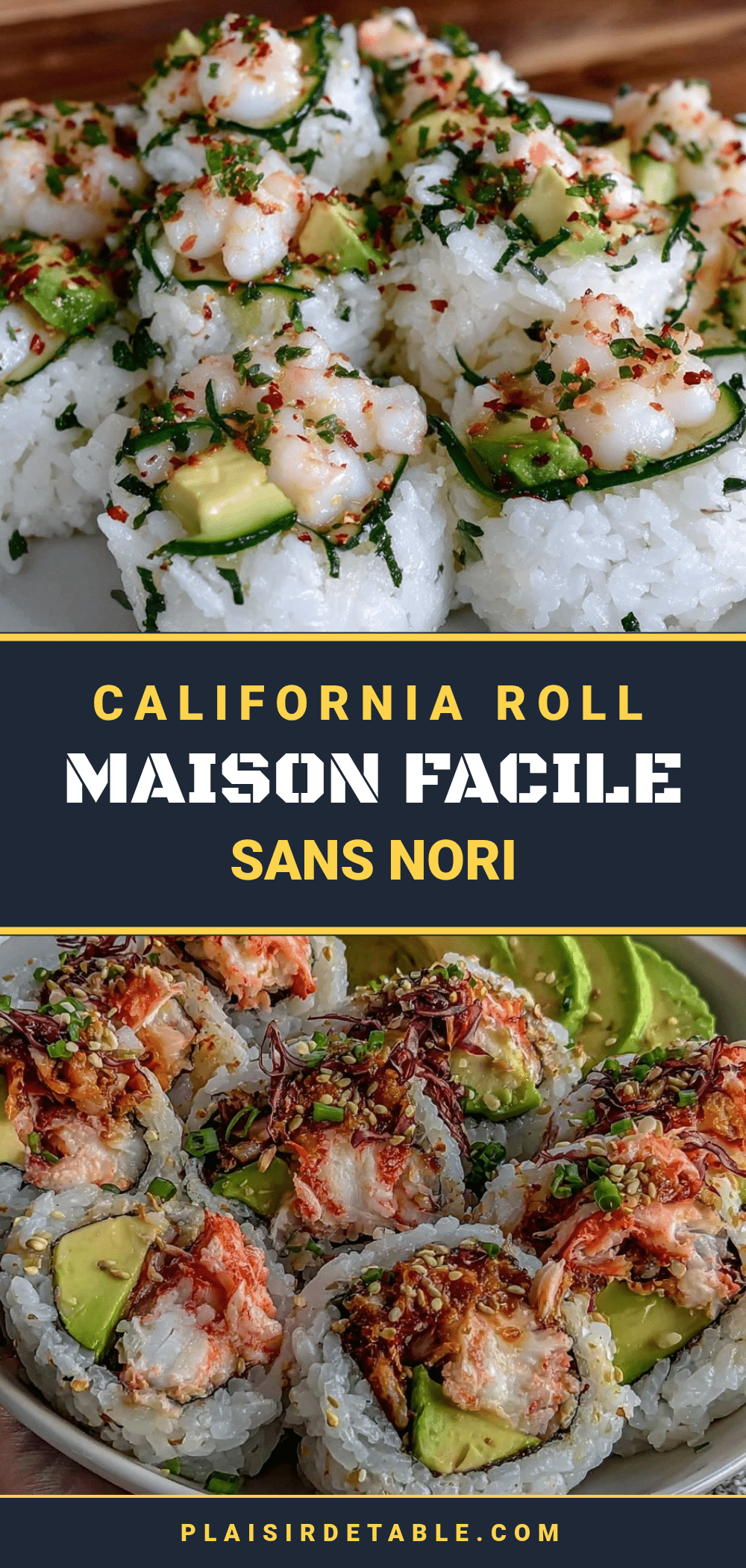 california roll maison sans nori recipe