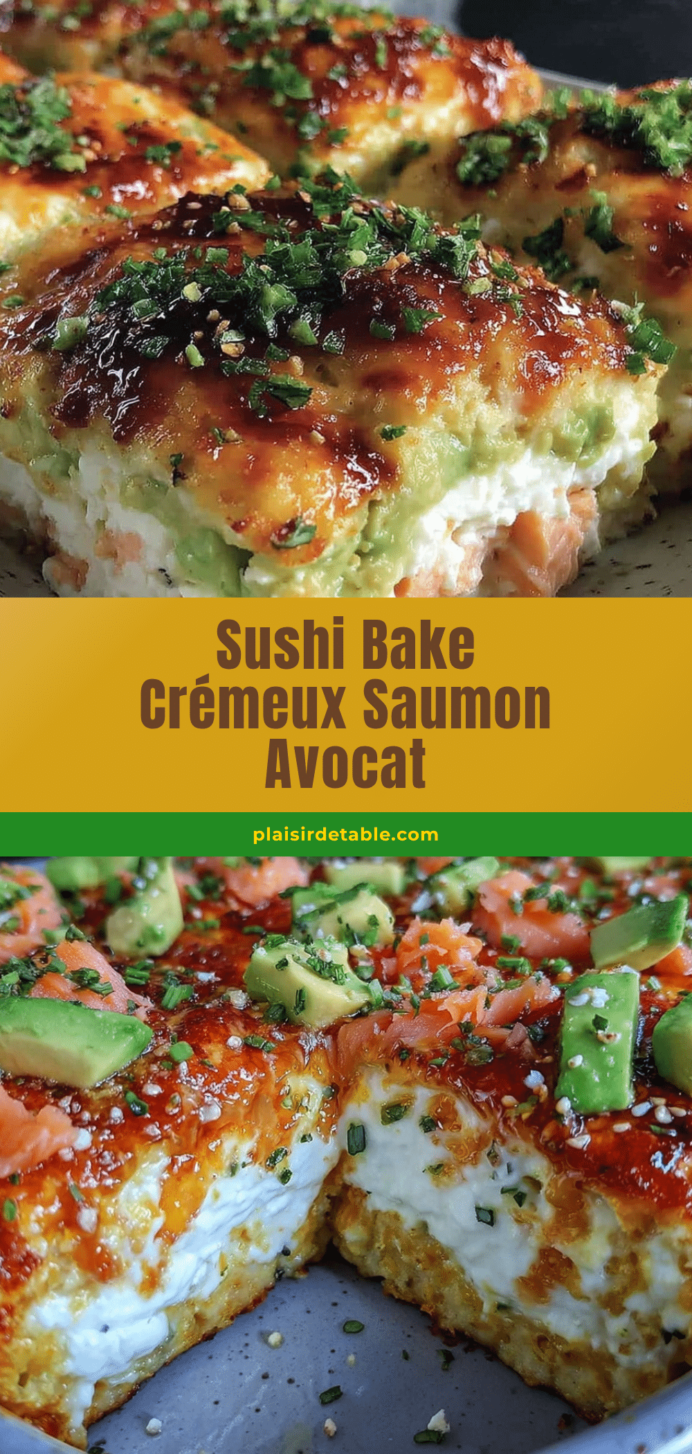 crémeux sushi bake au saumon recipe