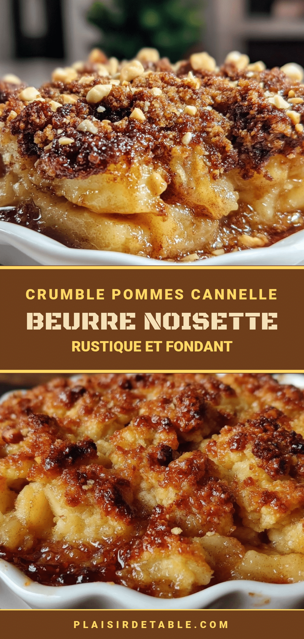 crumble pommes cannelle beurre noisette recipe