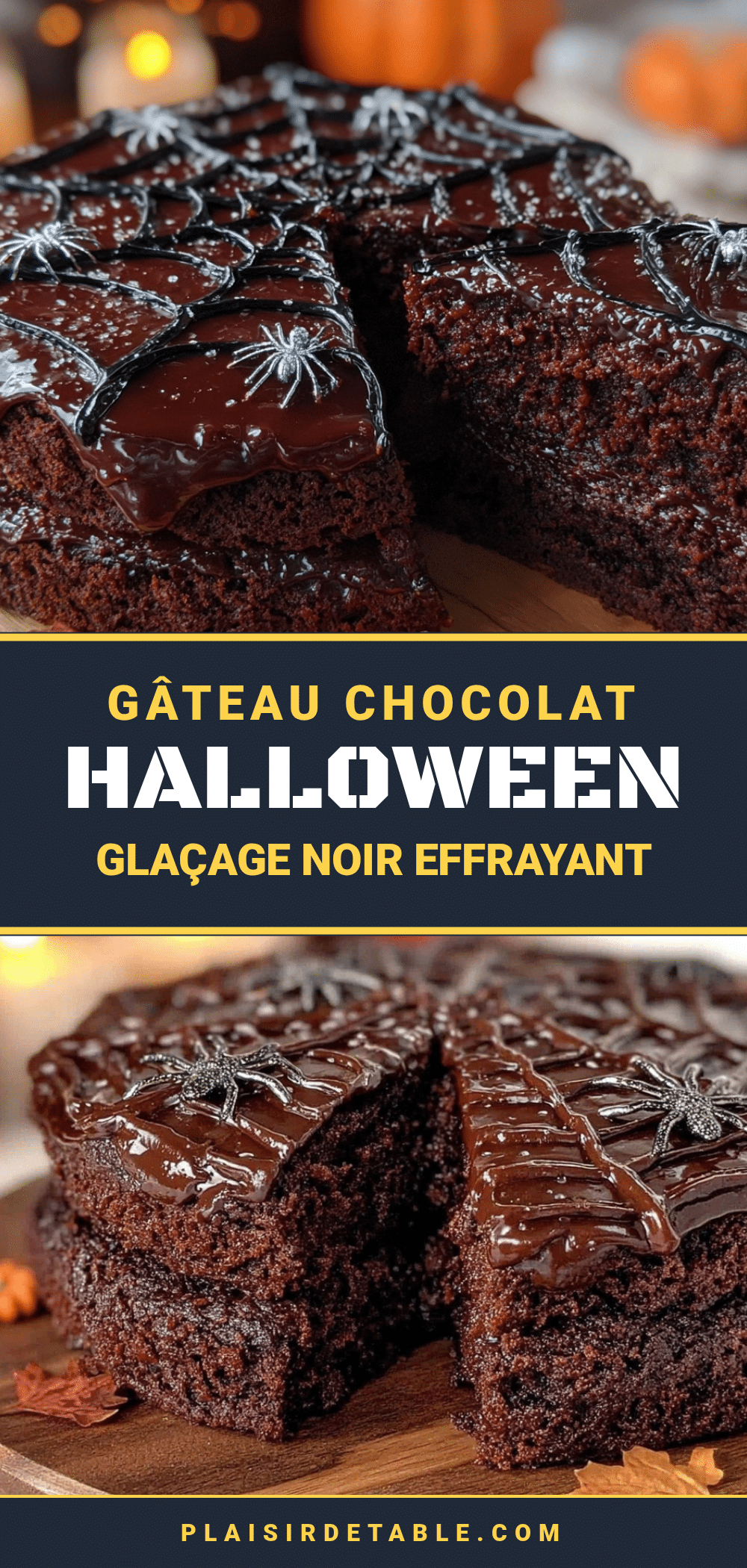 gâteau dHalloween chocolat glaçage noir recipe