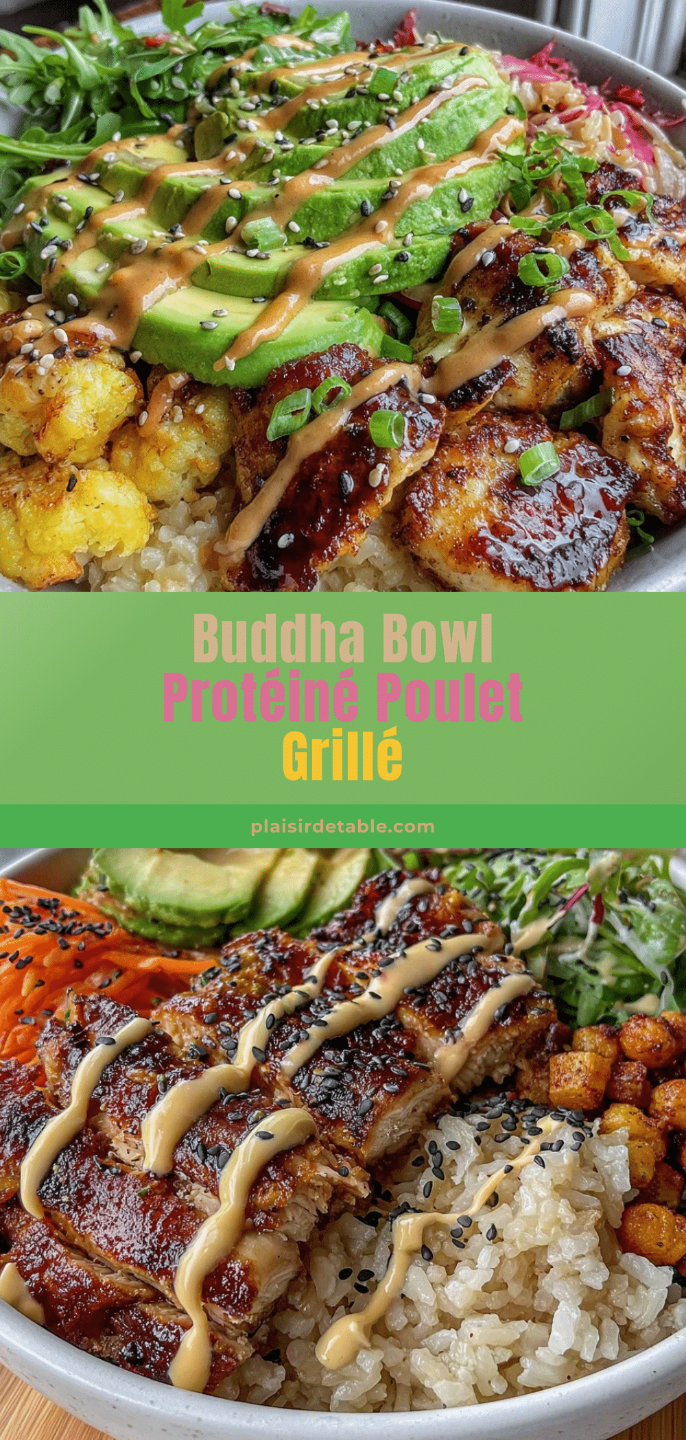 Healthy Buddha Bowl Protéiné au Poulet Grillé recipe