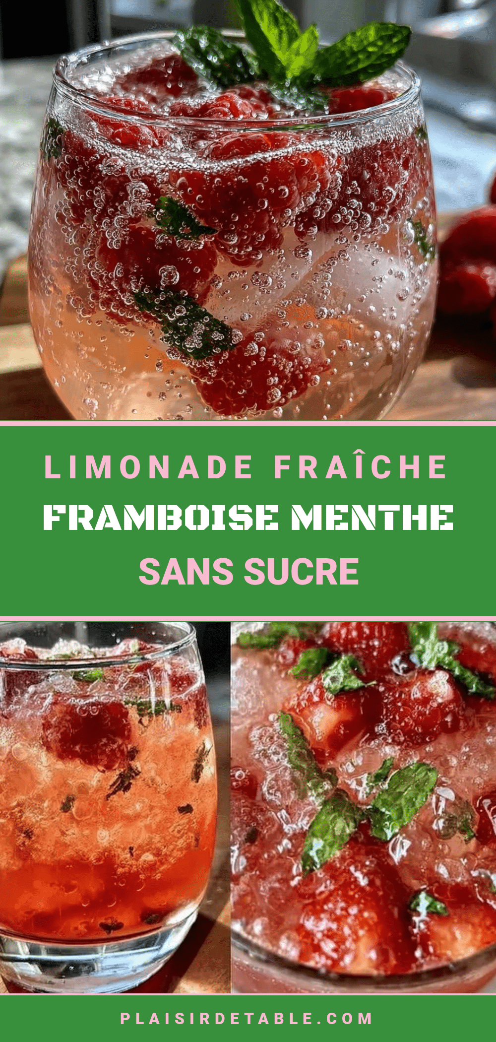 limonade maison aux framboises sans sucre recipe