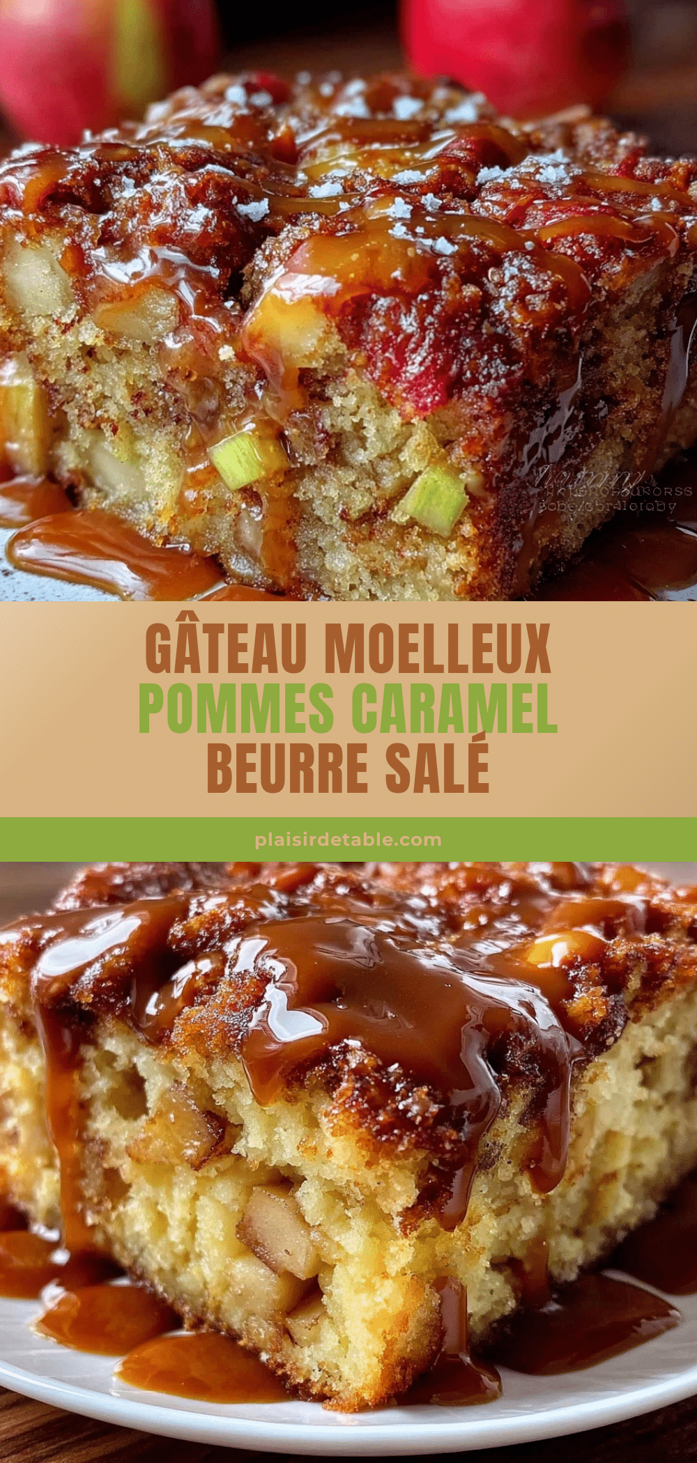 moelleux gâteau aux pommes et caramel beurre salé recipe