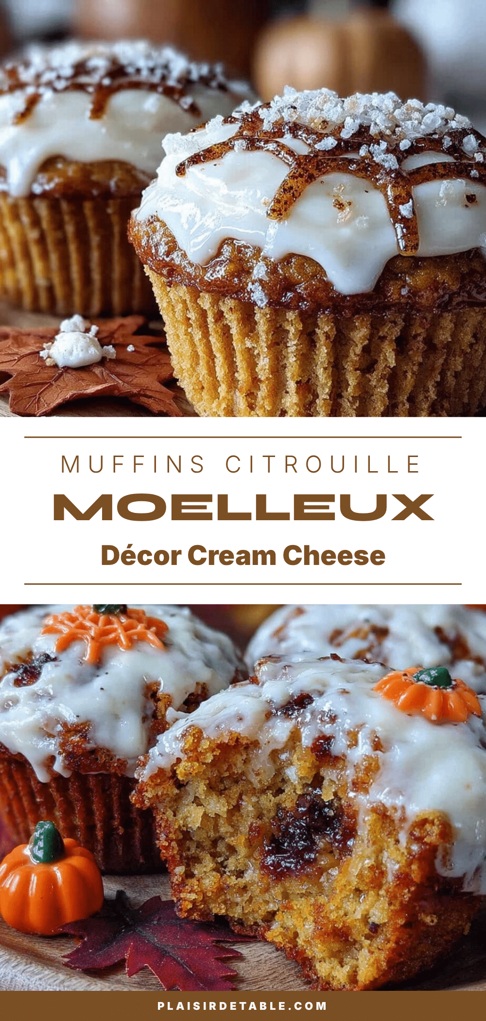 muffins à la citrouille et cream cheese recipe