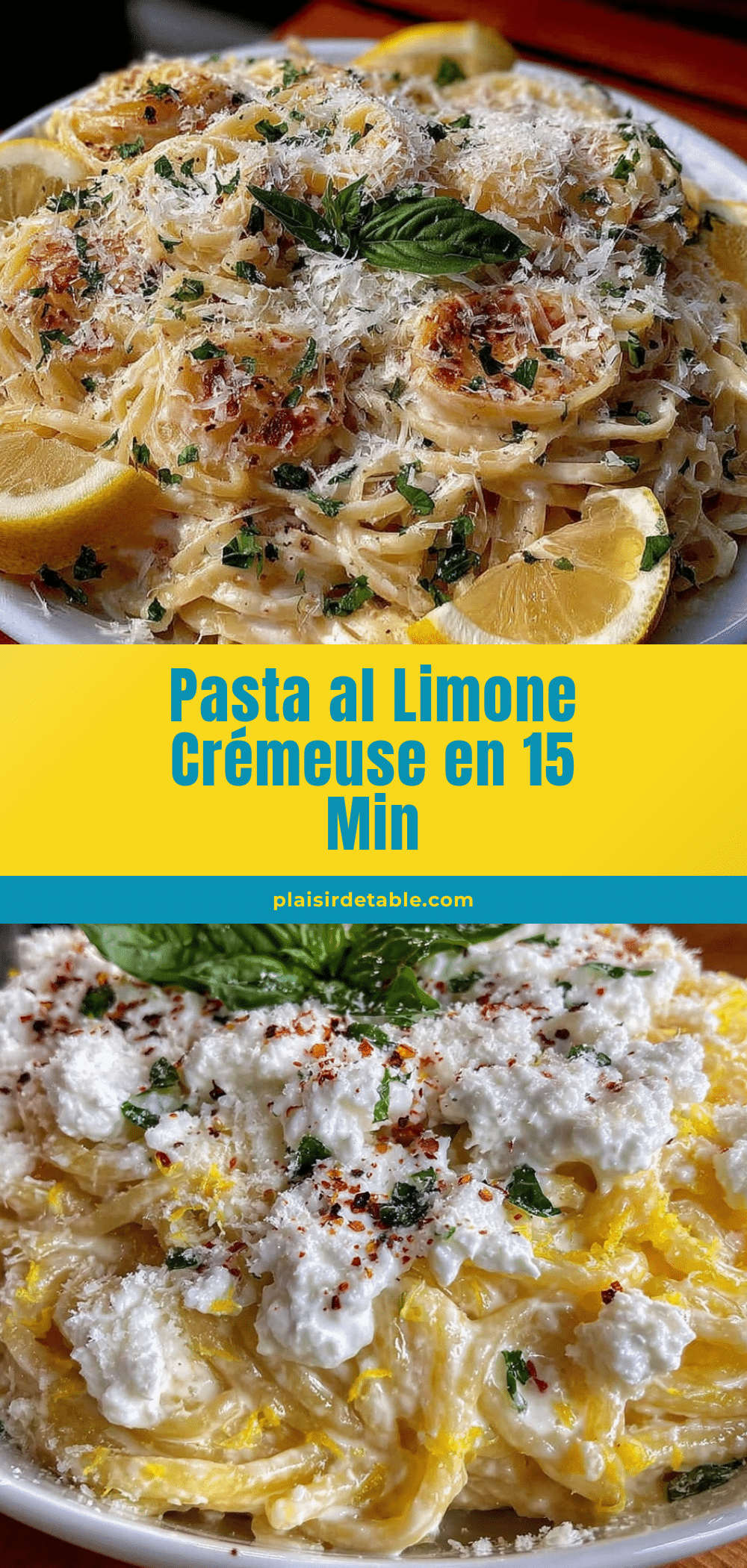 pasta al limone parmesan crémeuse recipe
