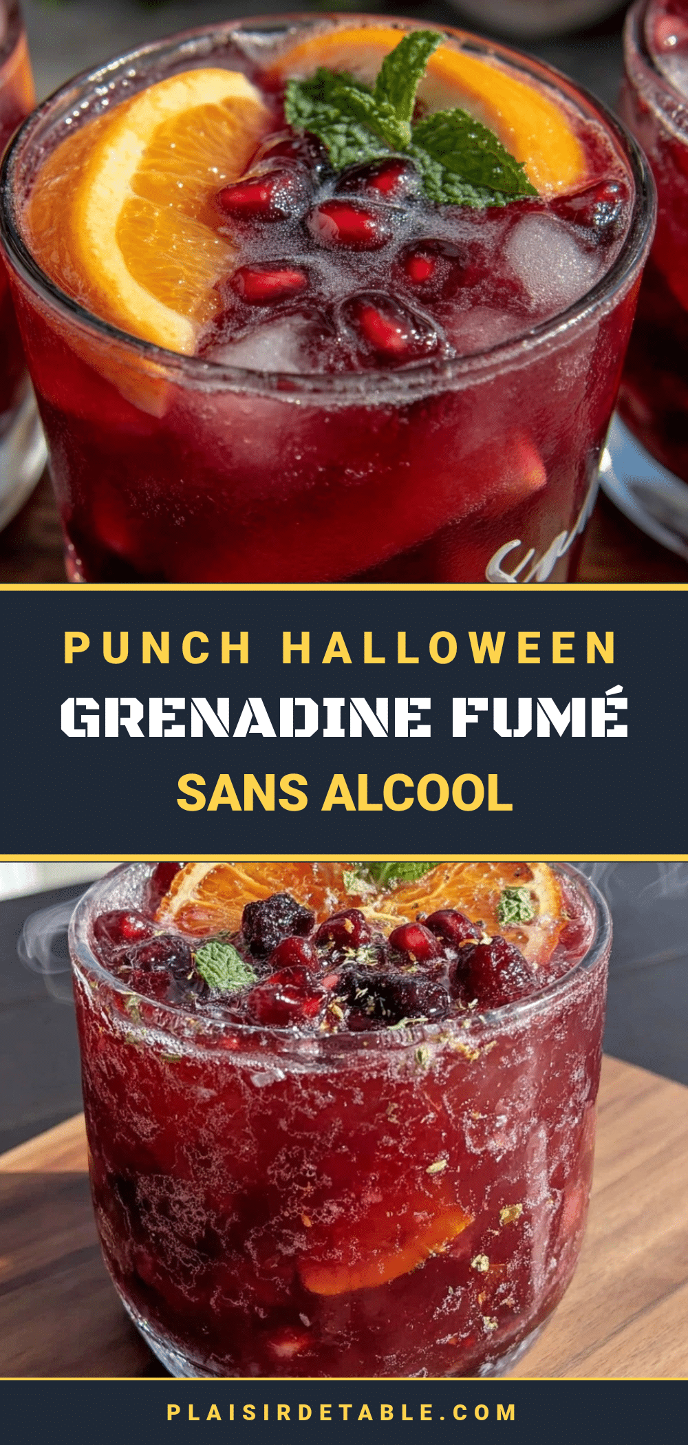 punch Halloween grenadine fumé sans alcool recipe