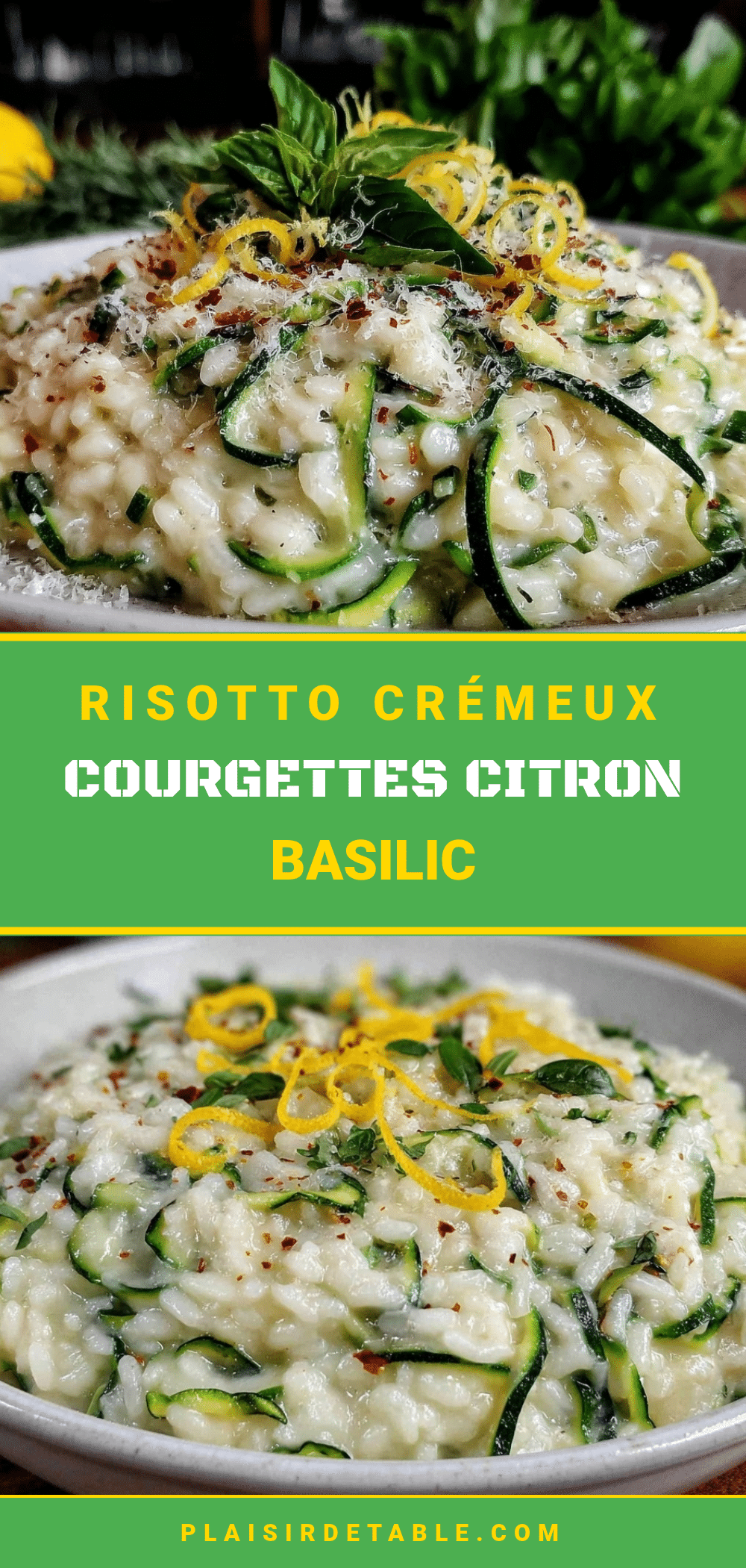 risotto de courgettes citron parmesan recipe