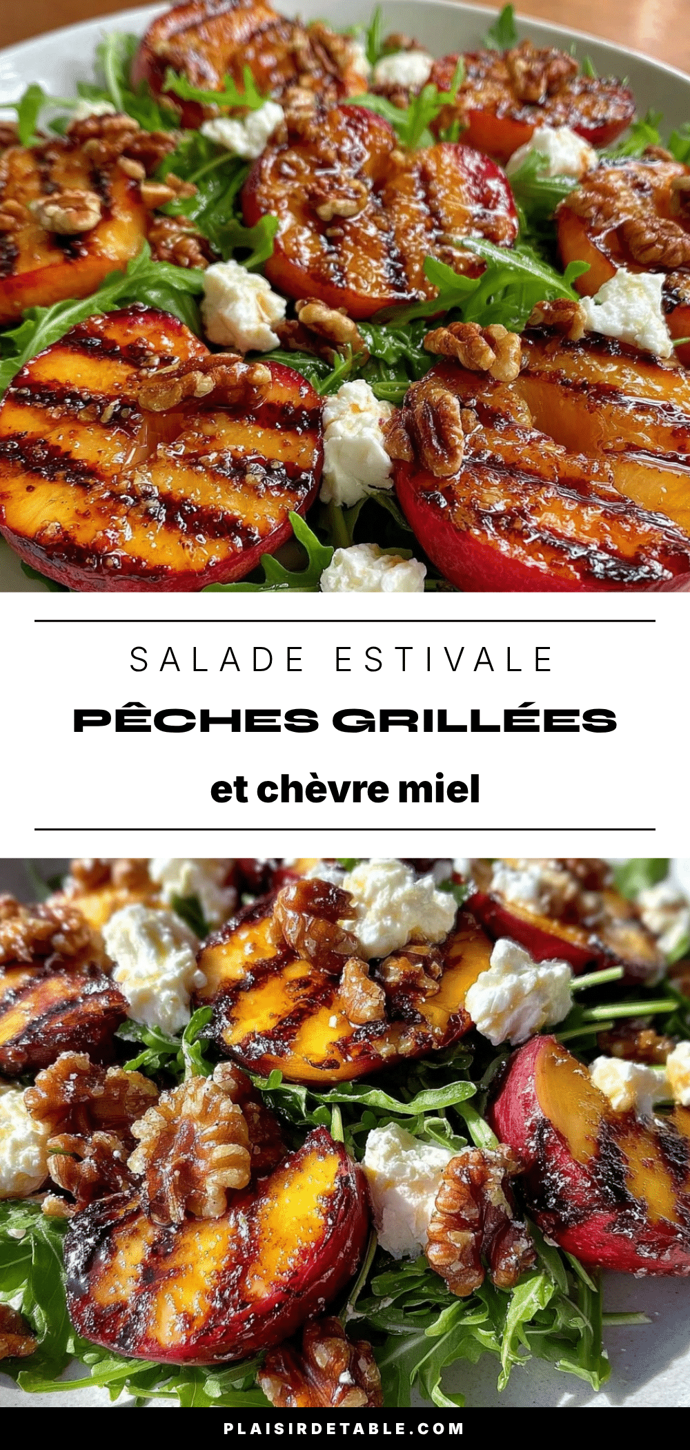 salade estivale aux pêches grillées et chèvre miel recipe