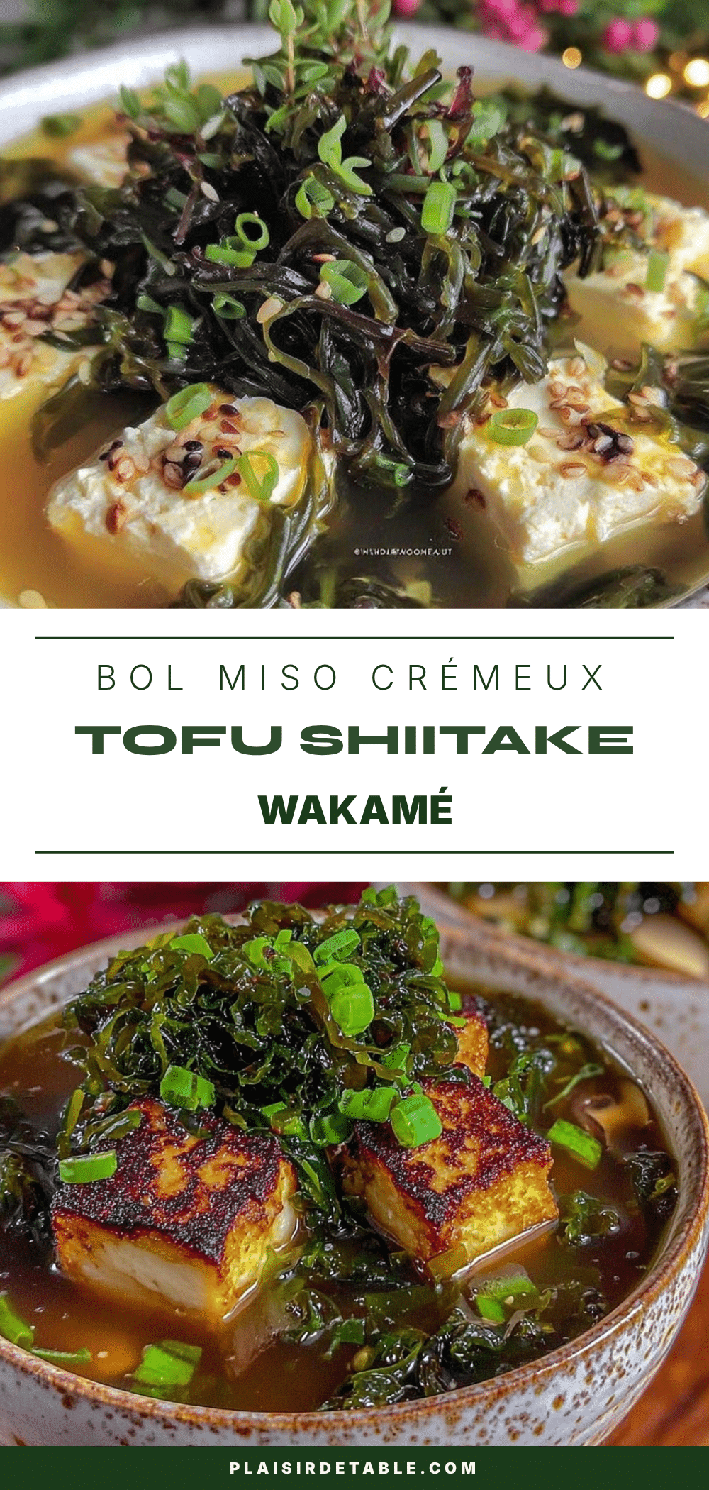 soupe miso au tofu crémeuse recipe