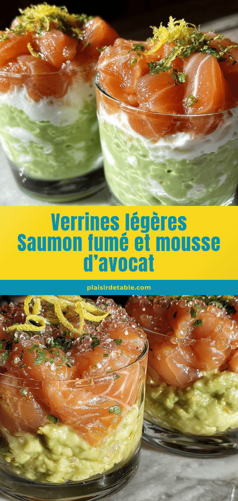 verrines de saumon fumé et mousse d’avocat recipe