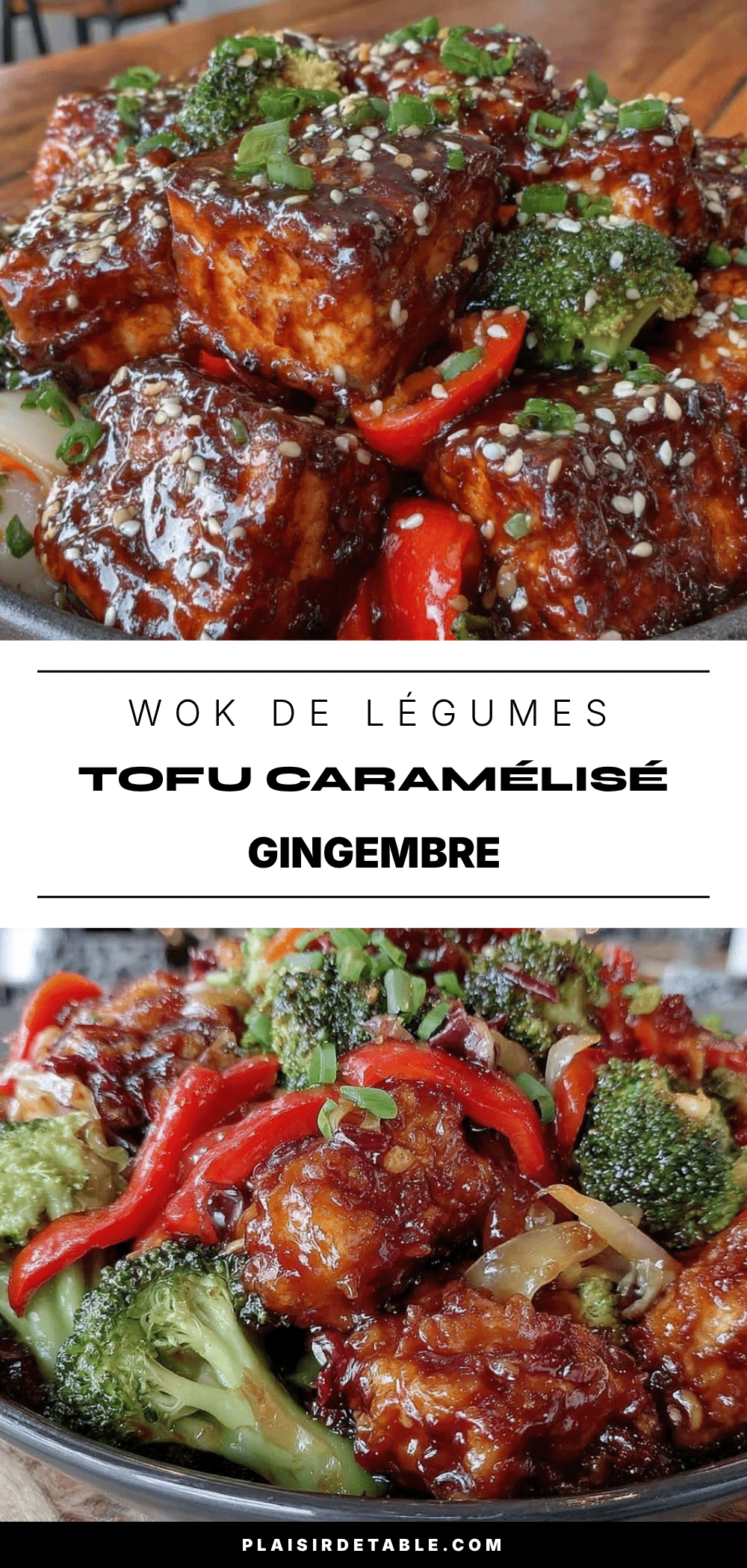wok de légumes au tofu caramélisé gingembre recipe