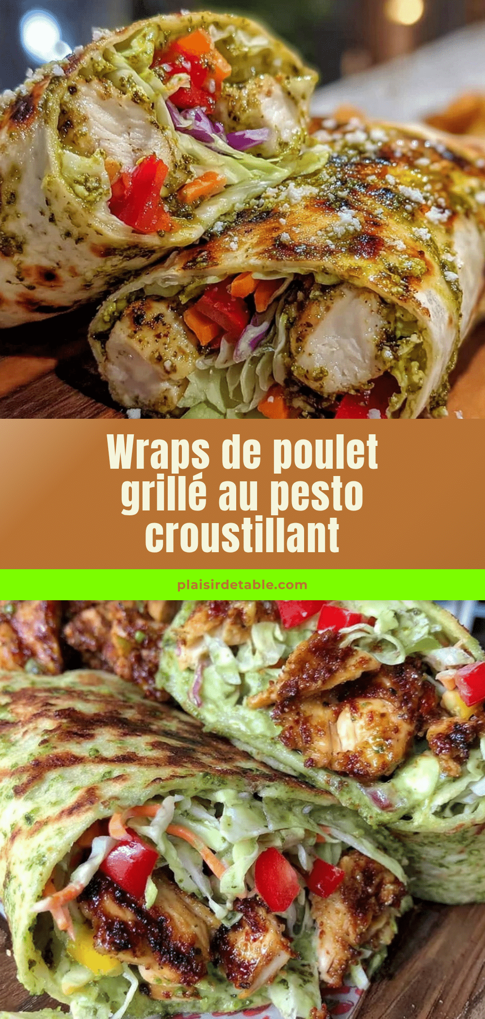 wrap poulet grillé pesto recipe