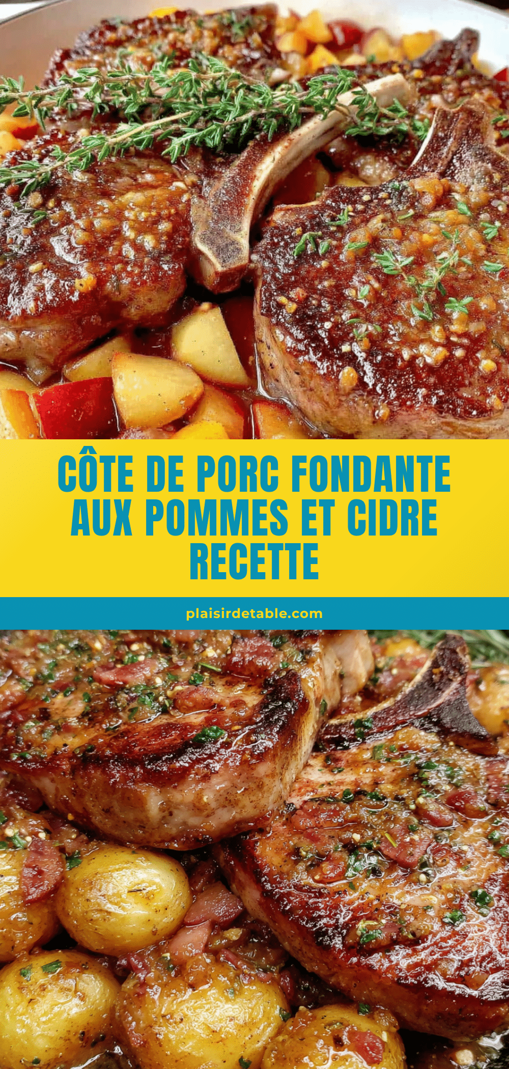 côte de porc fondante aux pommes et cidre recipe
