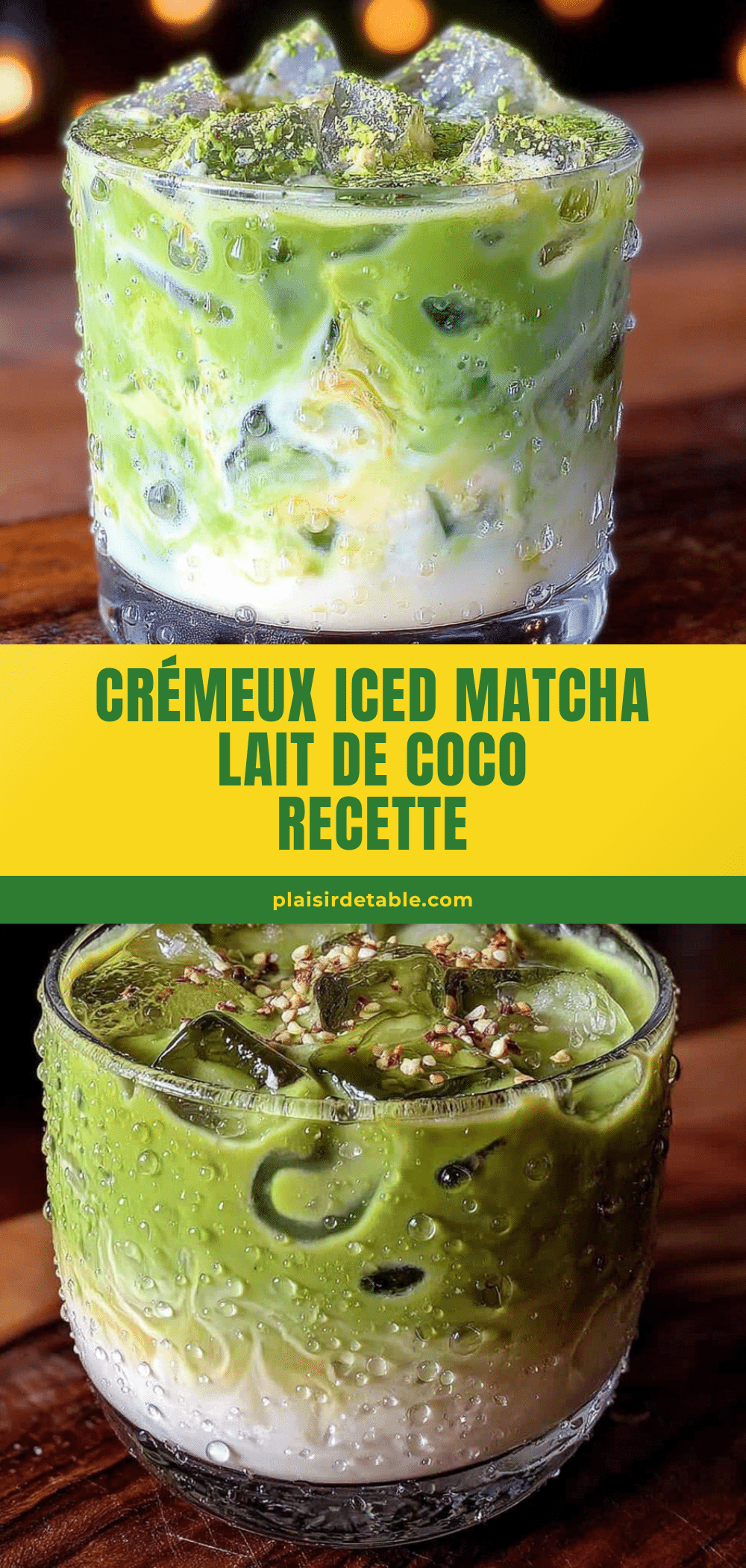 Crémeux iced matcha lait de coco recipe