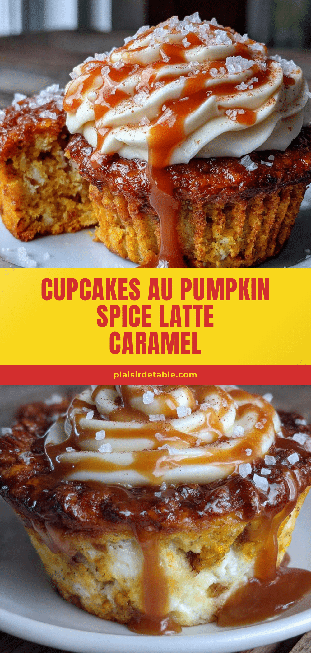 cupcakes au pumpkin spice latte caramel salé recipe