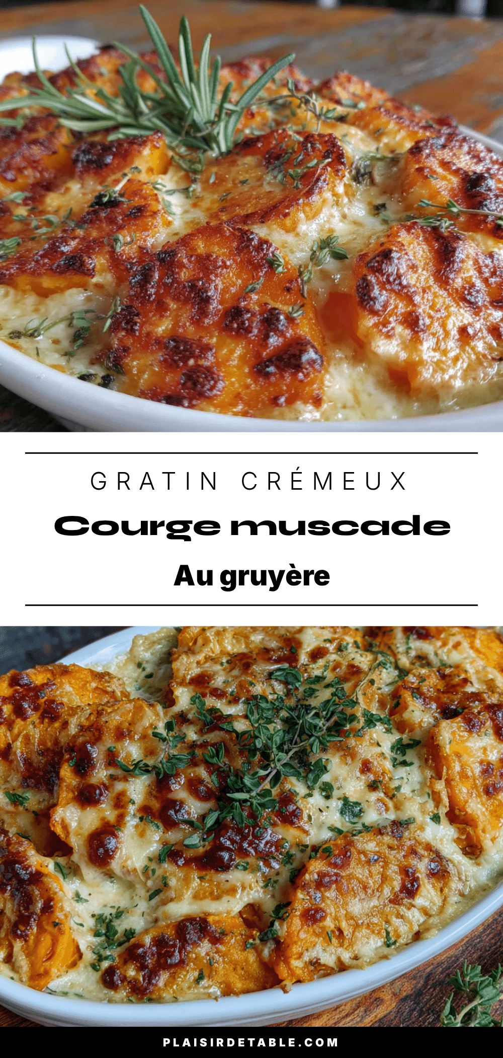 gratin de courge butternut crémeux au gruyère recipe