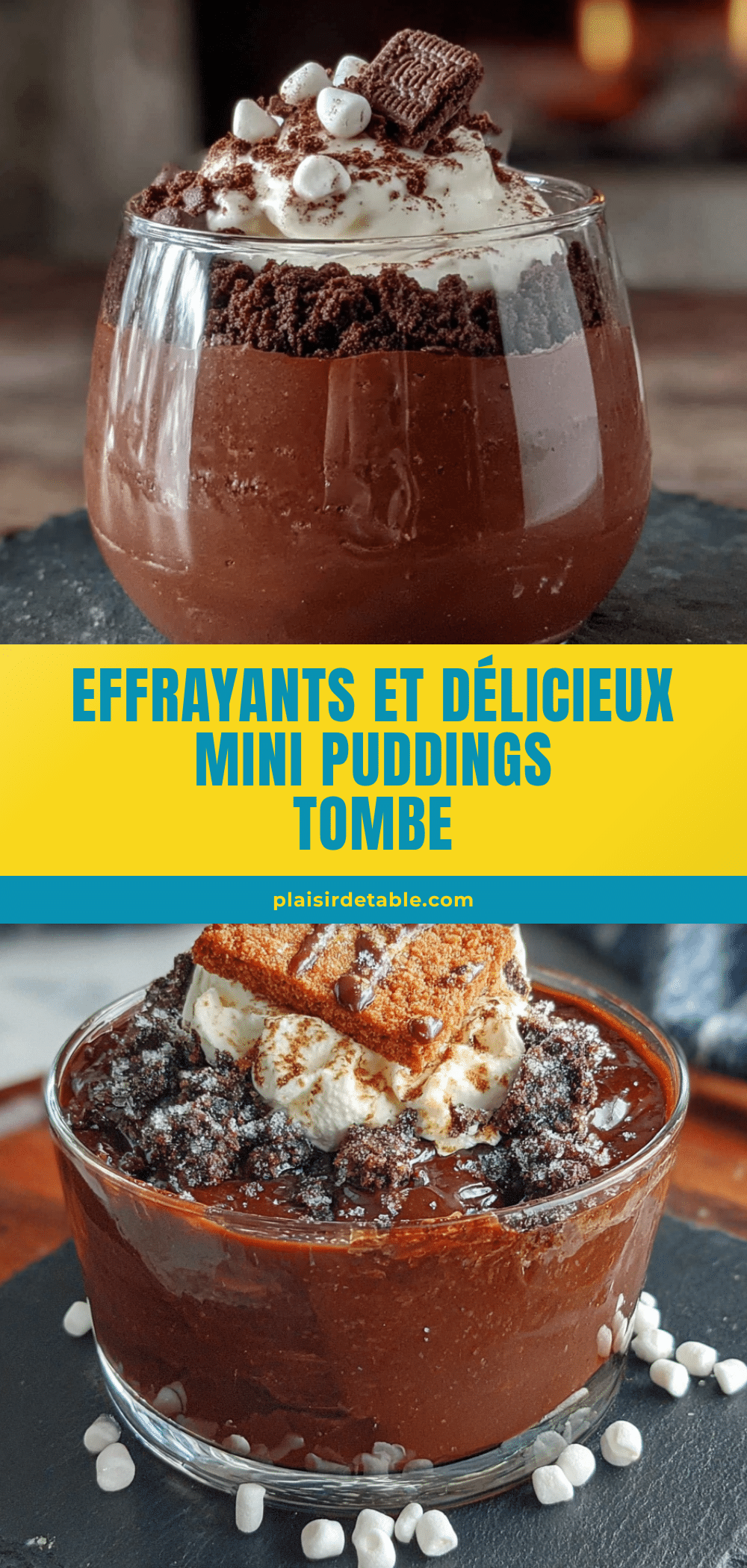mini puddings tombe au chocolat halloween recipe