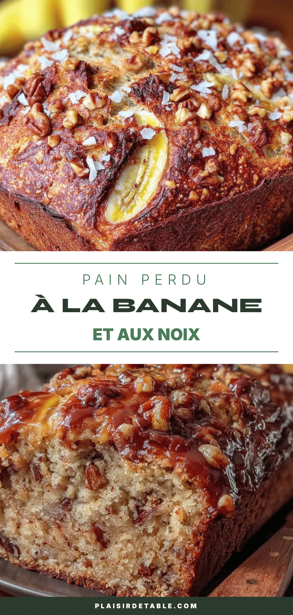 pain à la banane et aux noix facile sans batteur recipe