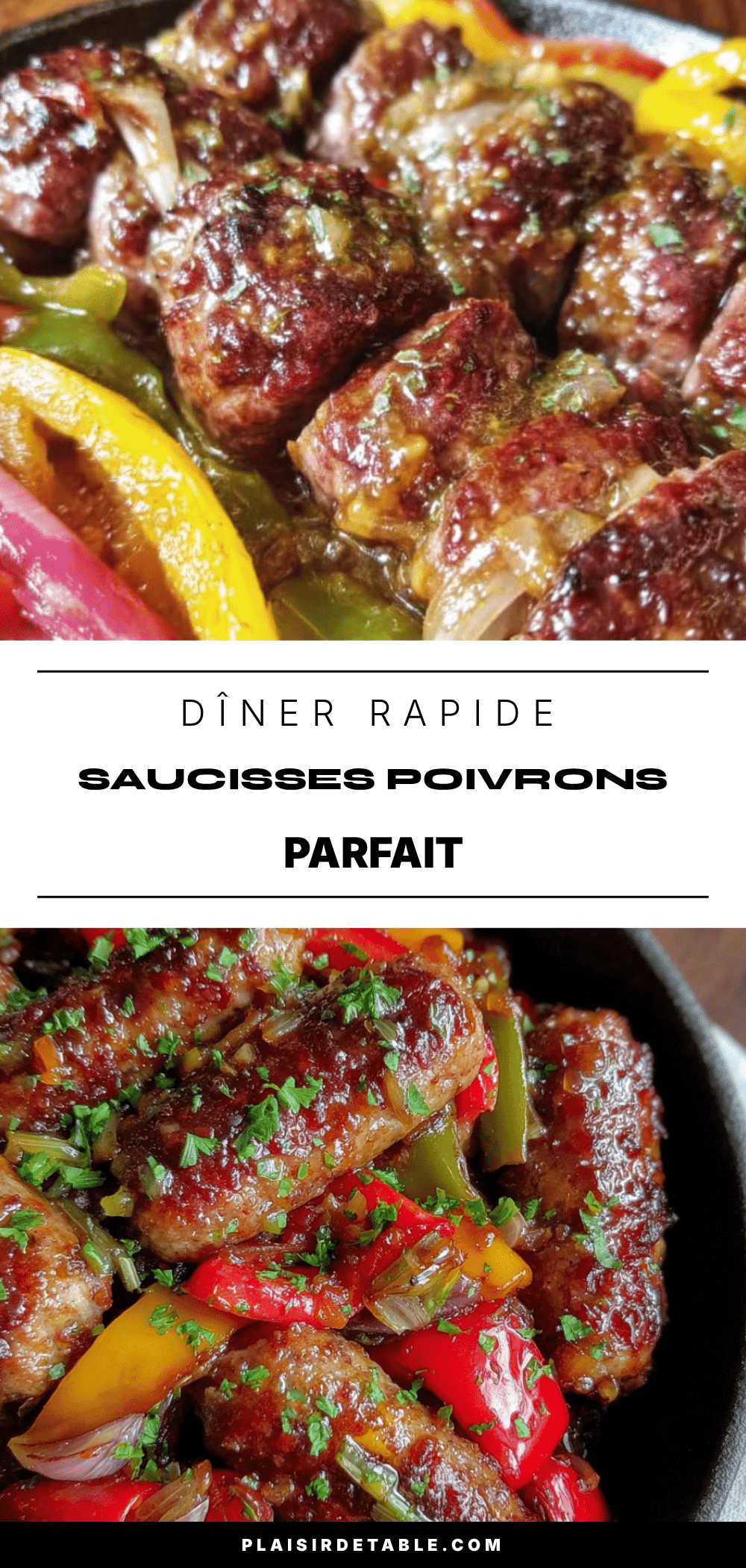 poêlée de saucisses et poivrons recipe