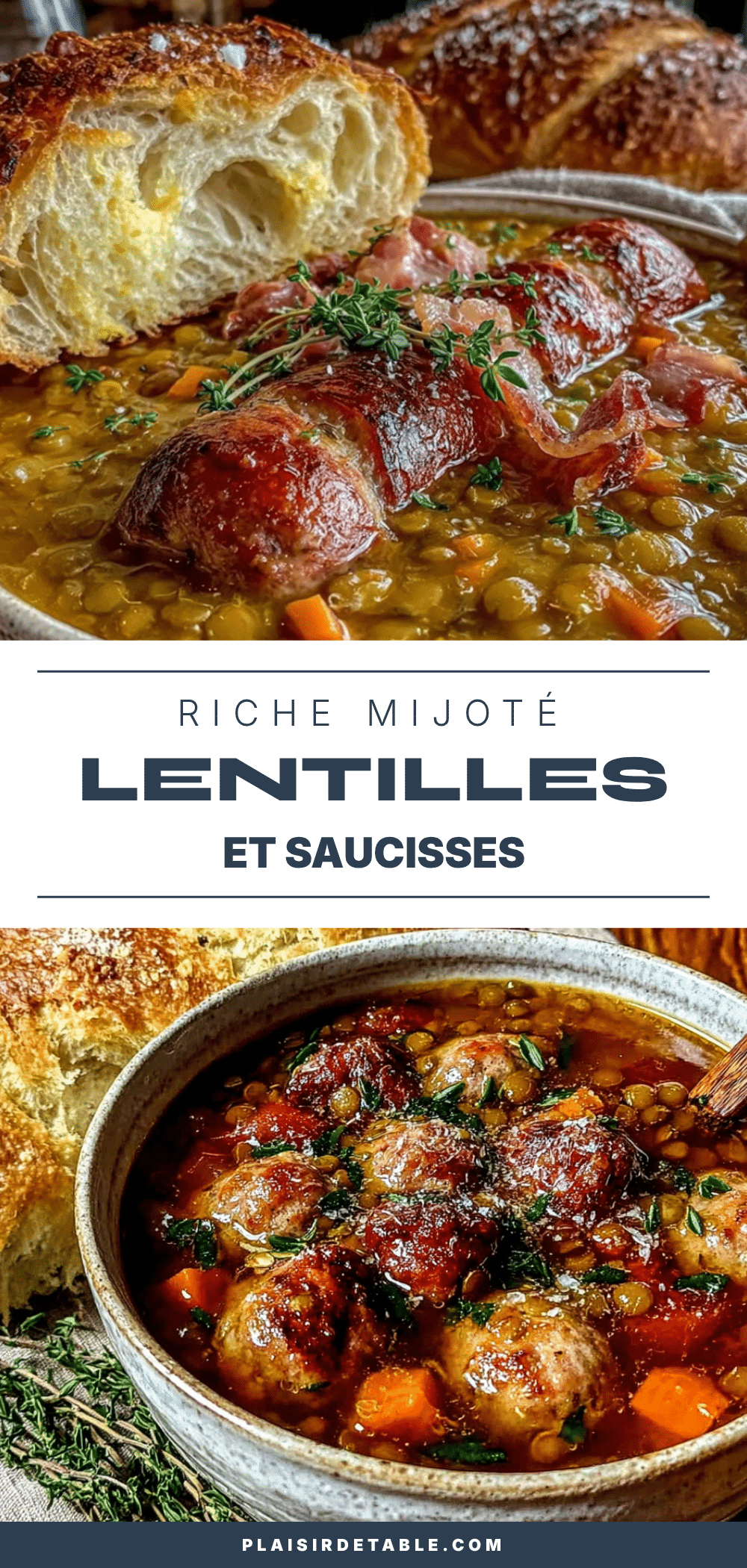 ragoût lentilles saucisses recipe