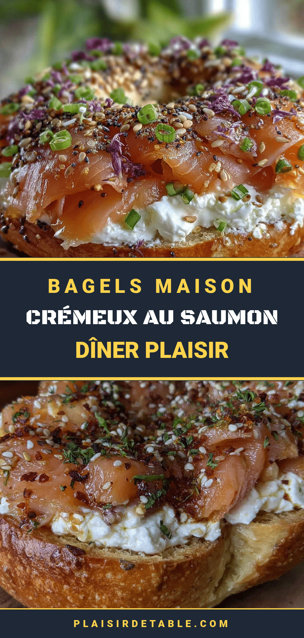 bagels maison crémeux au saumon fumé recipe