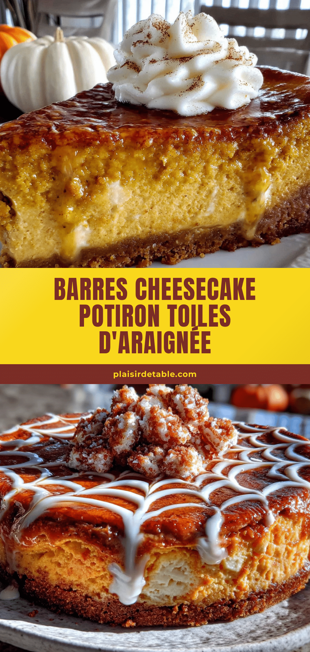 barres cheesecake potiron halloween recipe