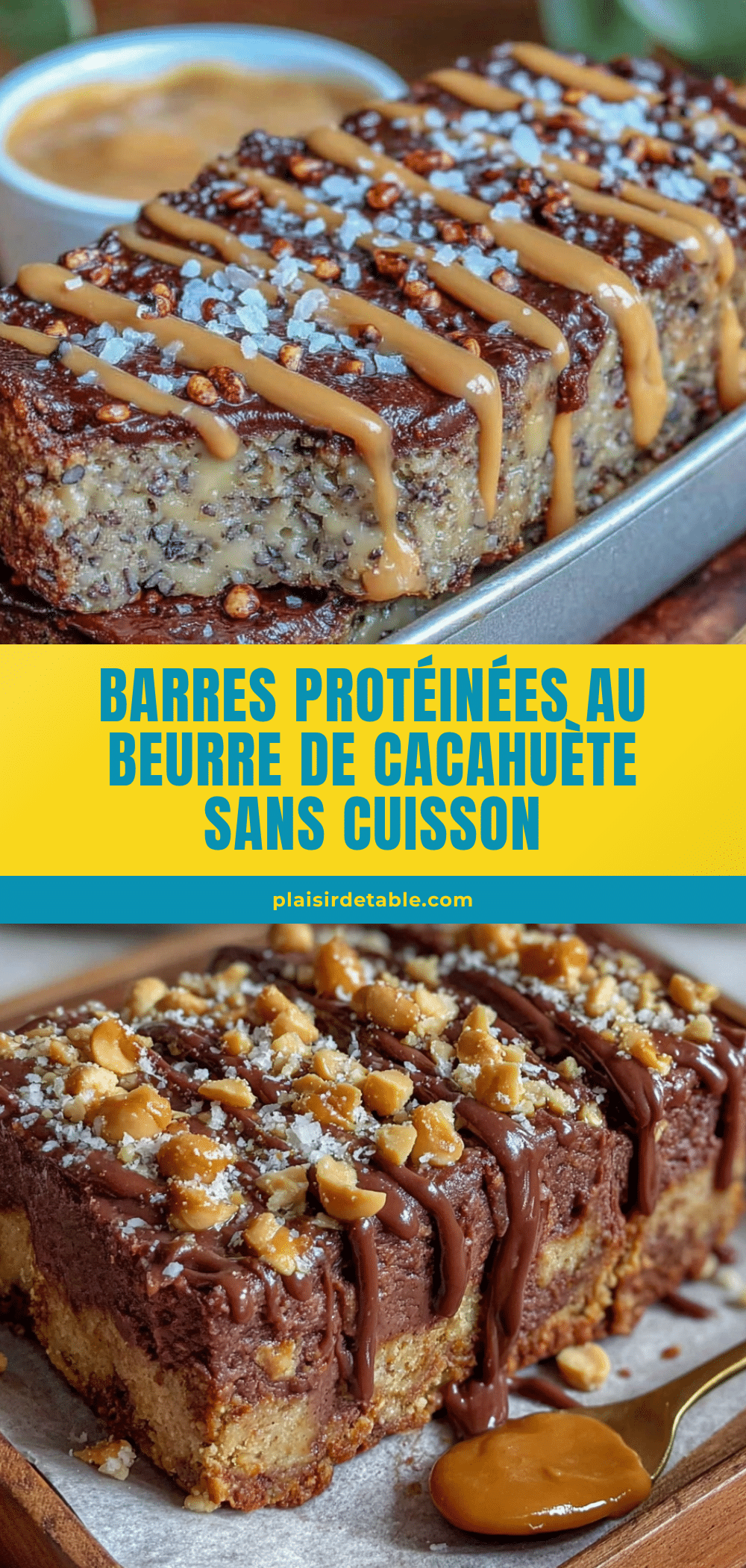 barres protéinées au beurre de cacahuète sans cuisson recipe