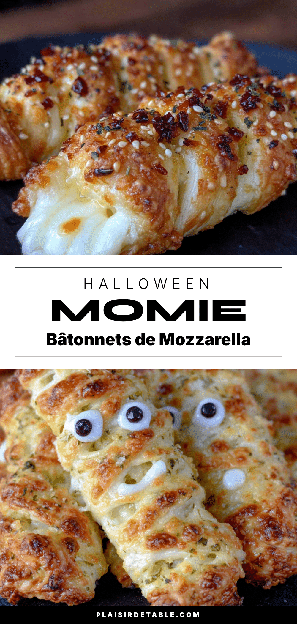 bâtonnets de mozzarella momie halloween recipe
