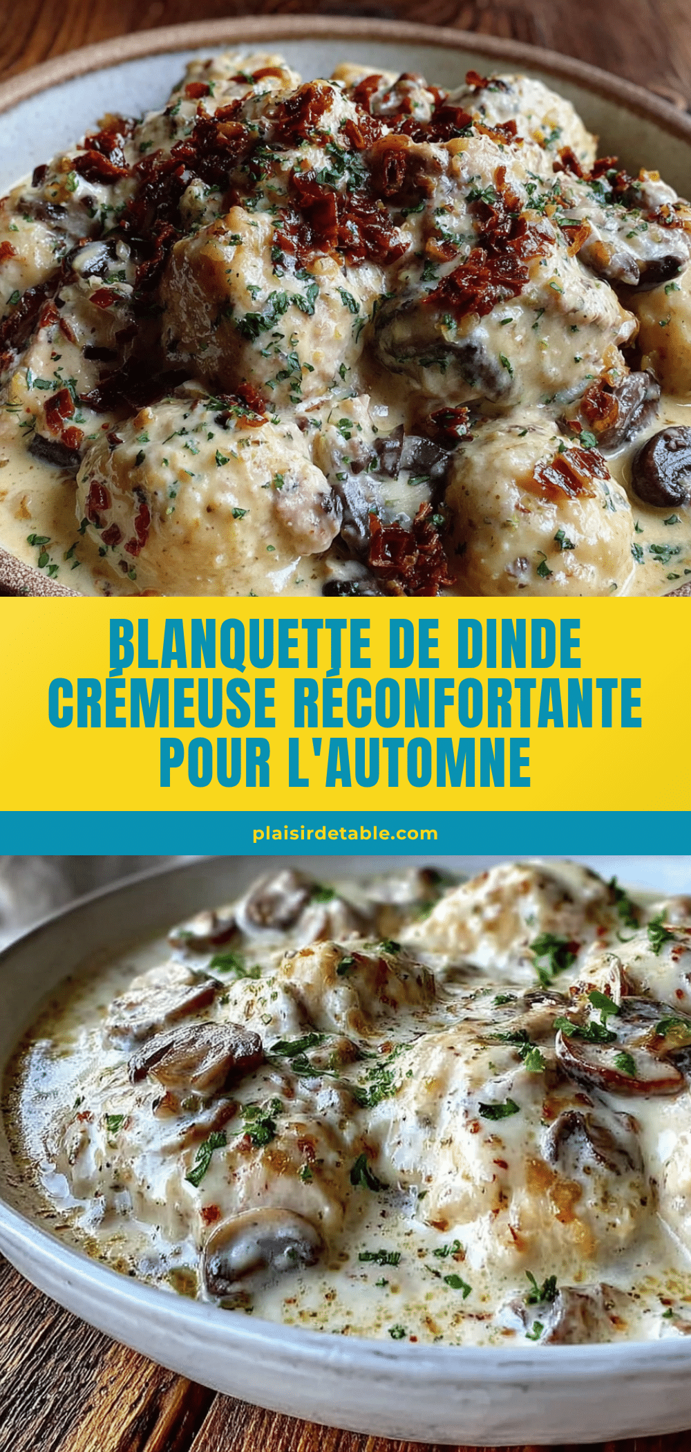 blanquette de dinde crémeuse recipe