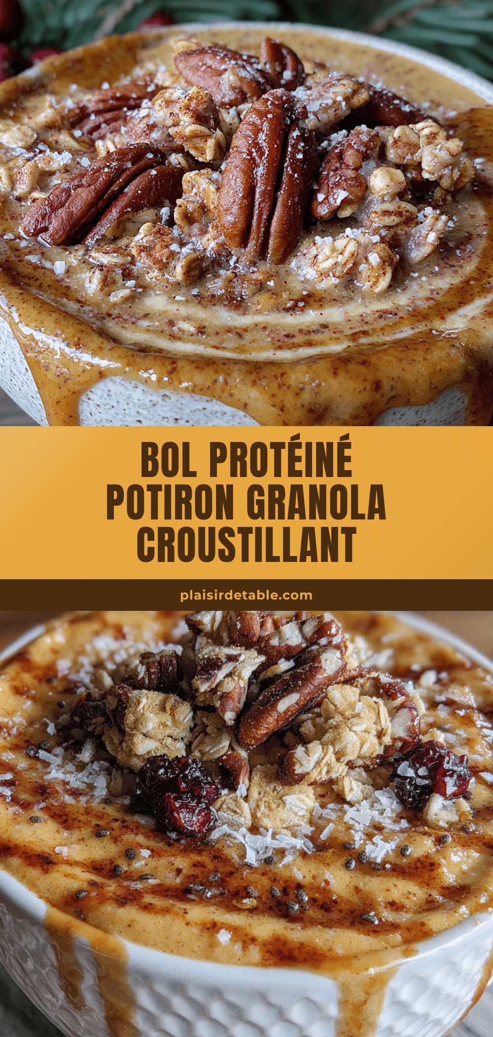 Bol protéiné potiron granola croustillant recipe