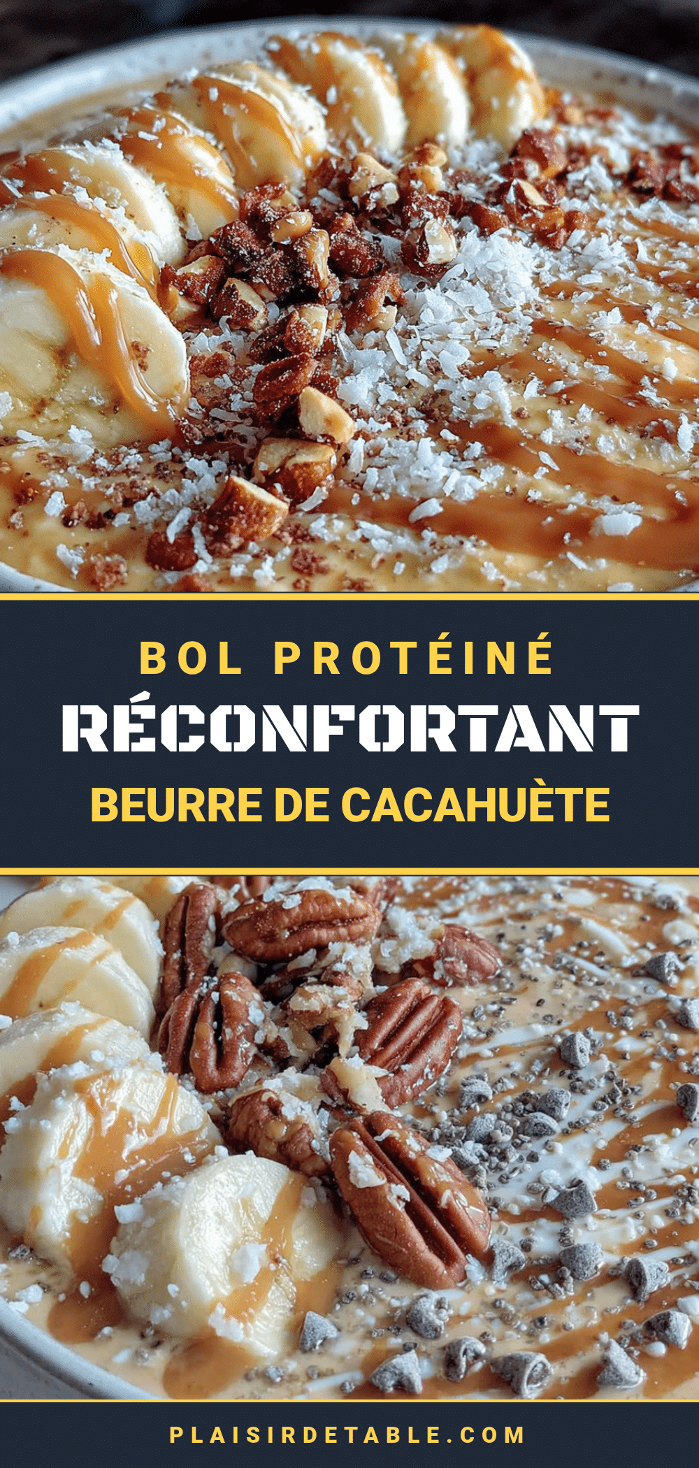 bol protéiné réconfortant au beurre de cacahuète recipe
