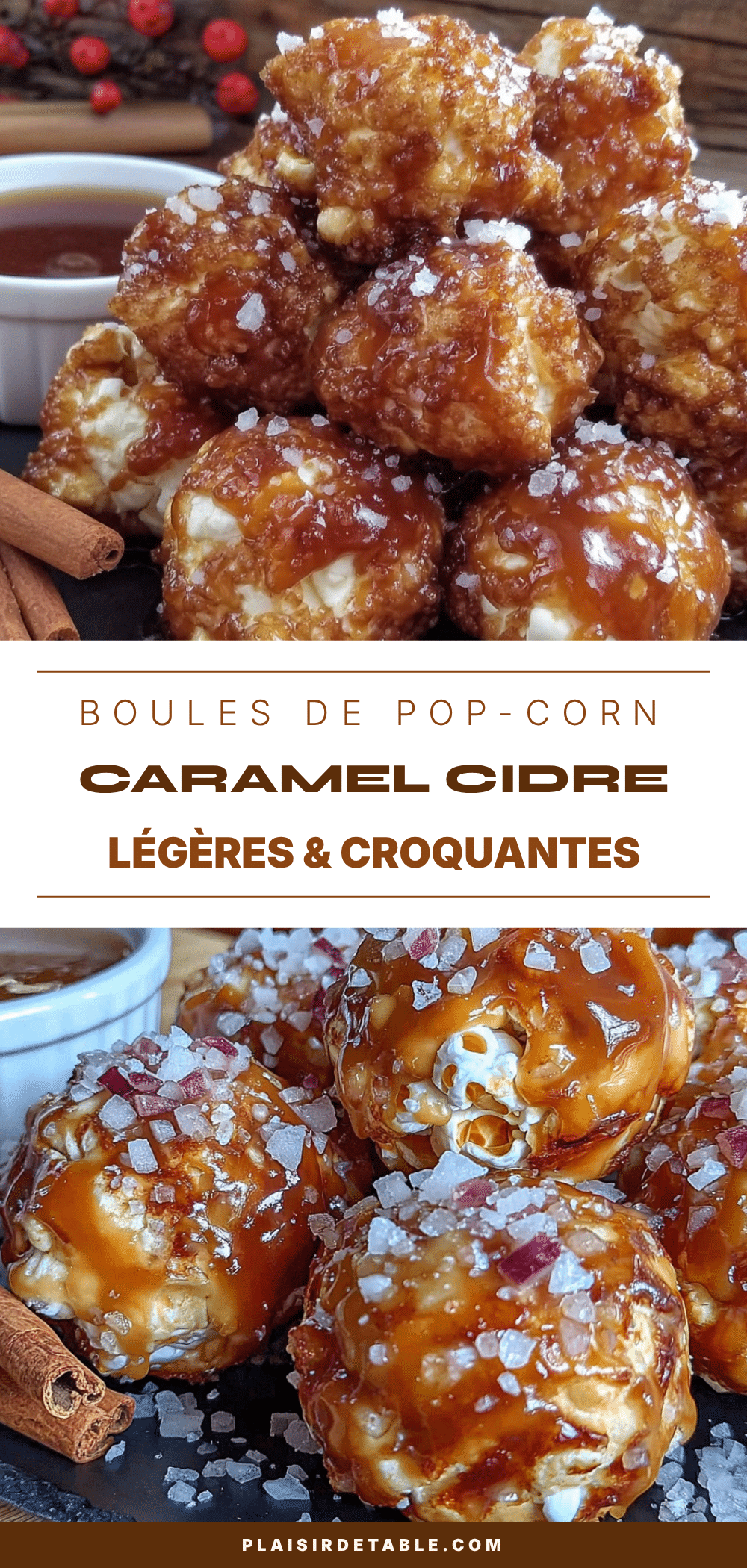 boules de pop-corn au caramel au cidre recipe