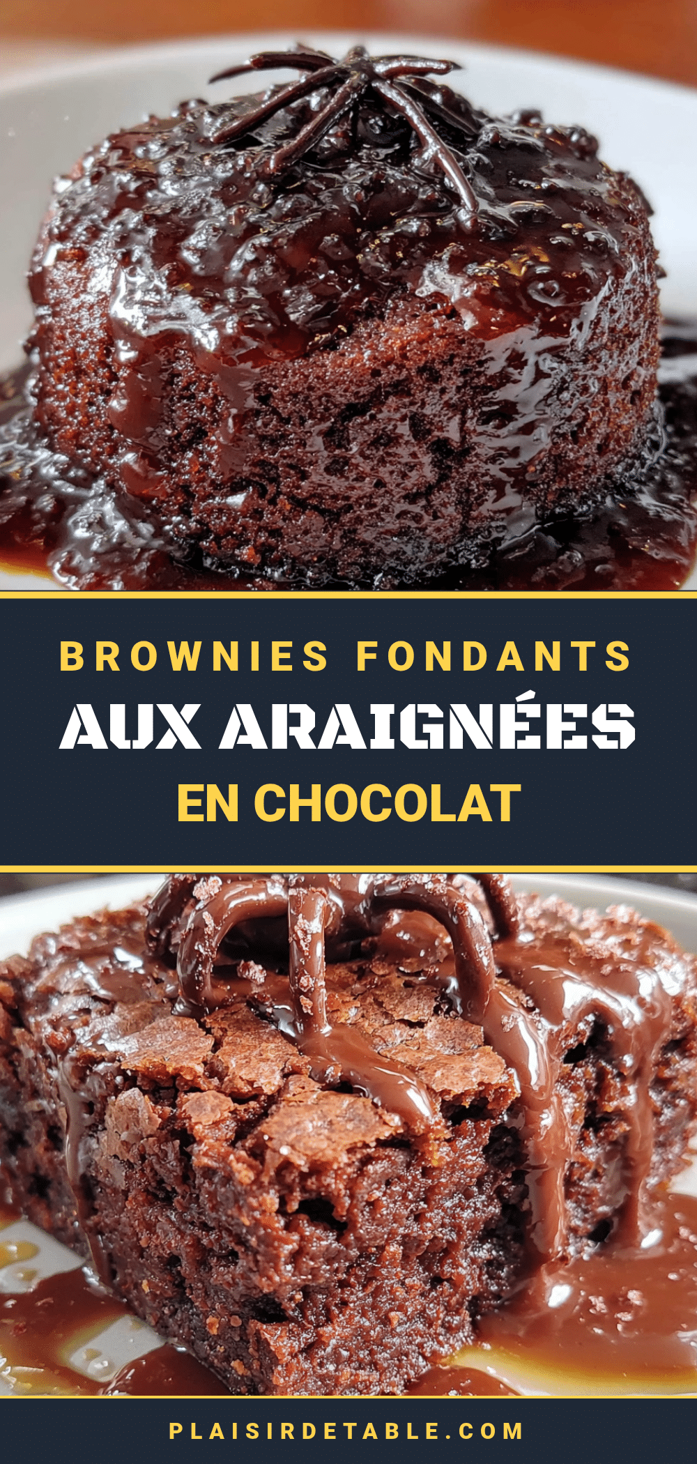 brownies fondants araignées chocolat recipe