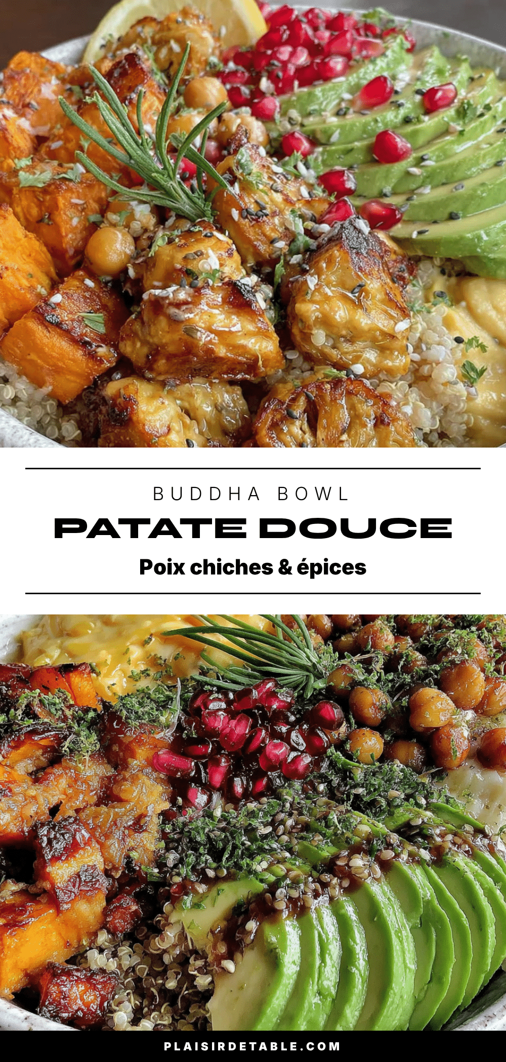 Buddha bowl patate douce pois chiches recipe