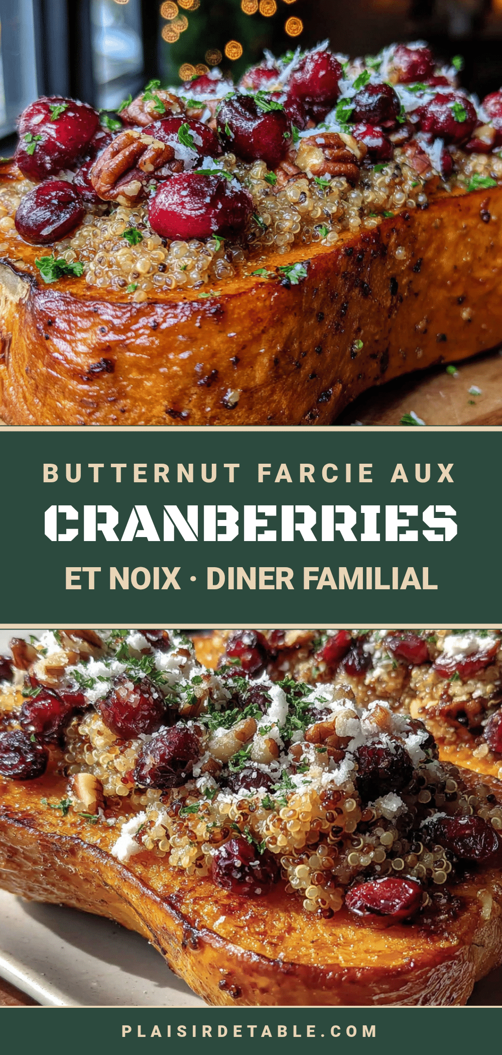 butternut farcie cranberries noix recipe