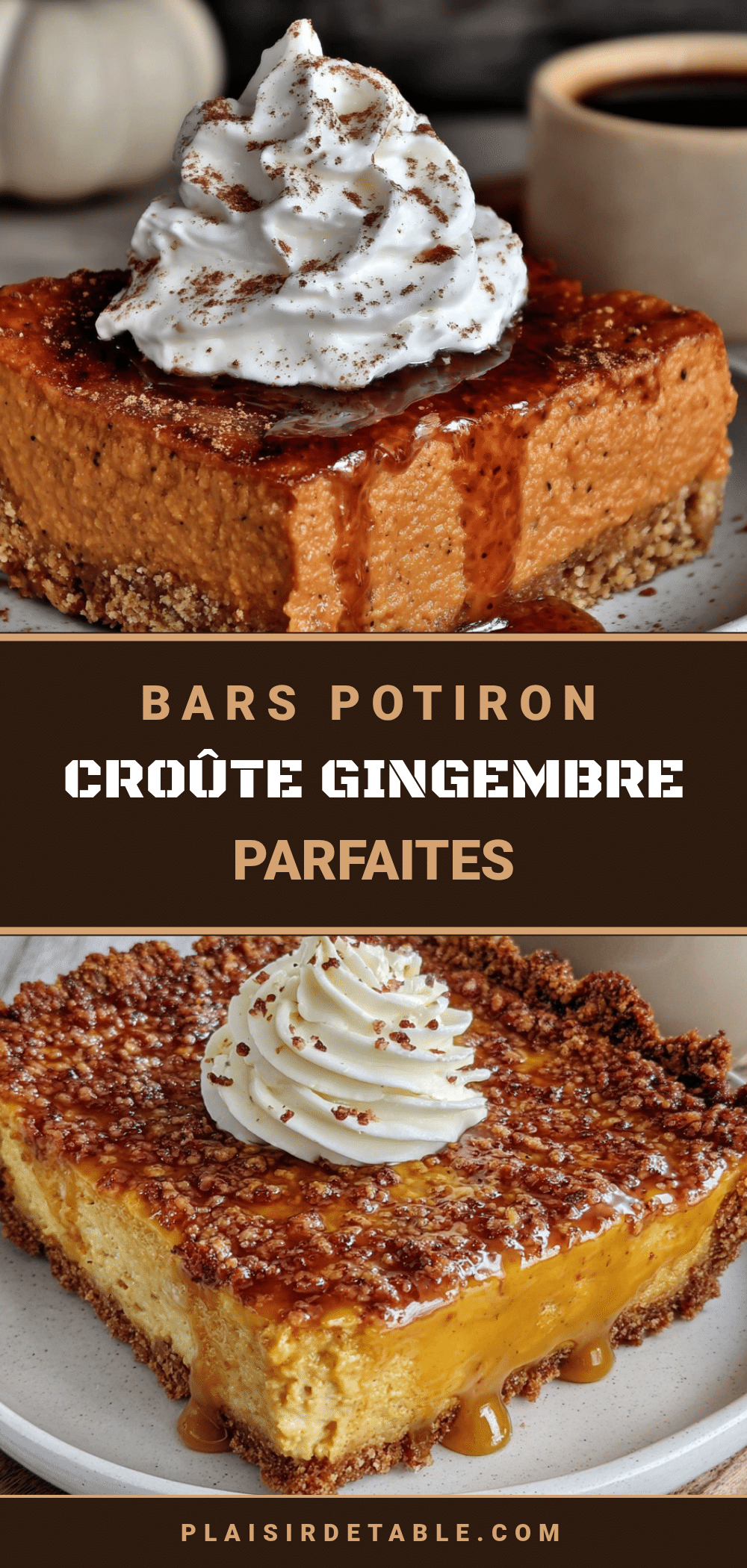 carrés potiron parfaits à la croûte de gingembre recipe