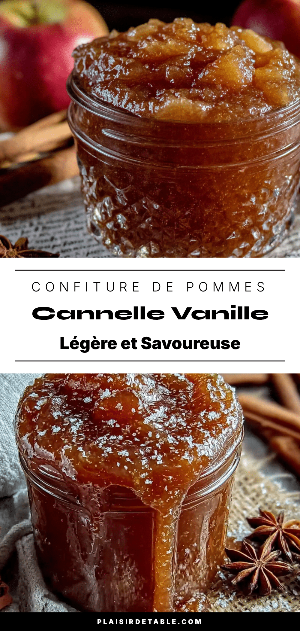 confiture de pommes cannelle vanille légère recipe
