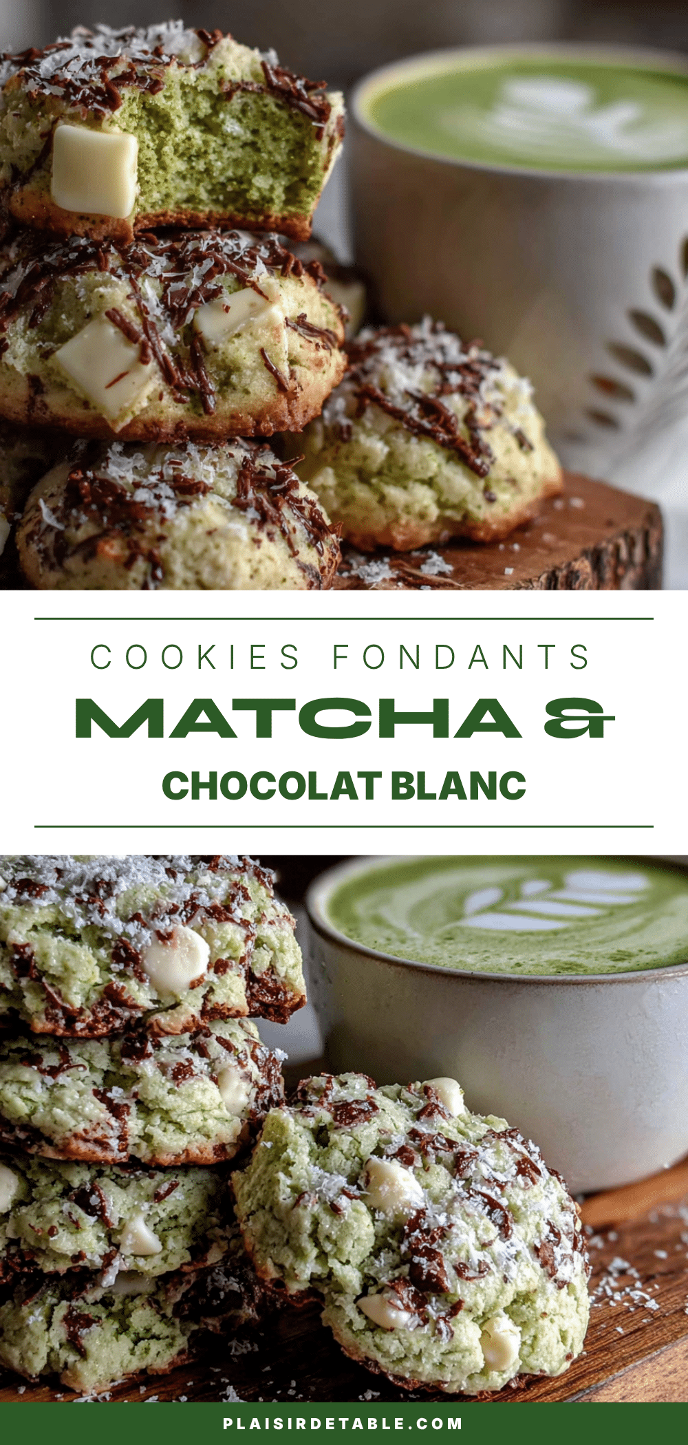cookies fondants matcha chocolat blanc recipe