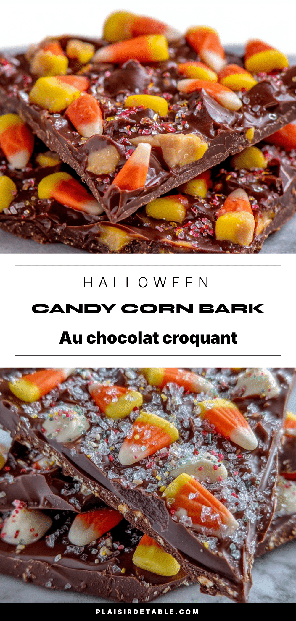 croquante halloween candy corn bark au chocolat recipe
