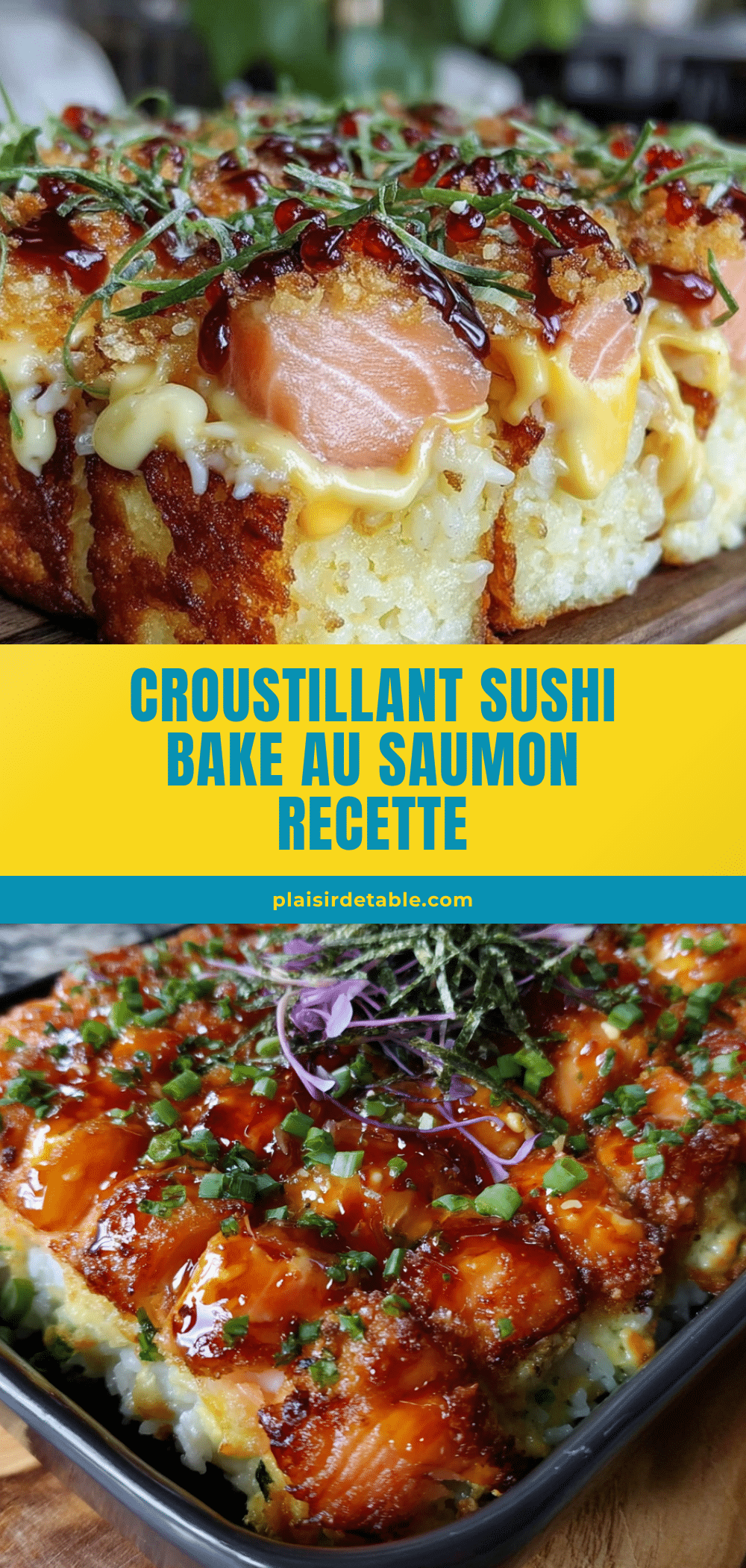 croustillant sushi bake au saumon à la friteuse à air recipe