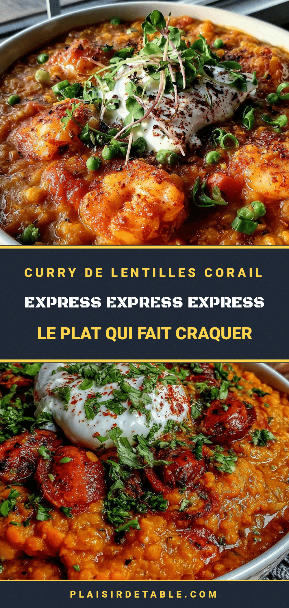 curry de lentilles corail express recipe