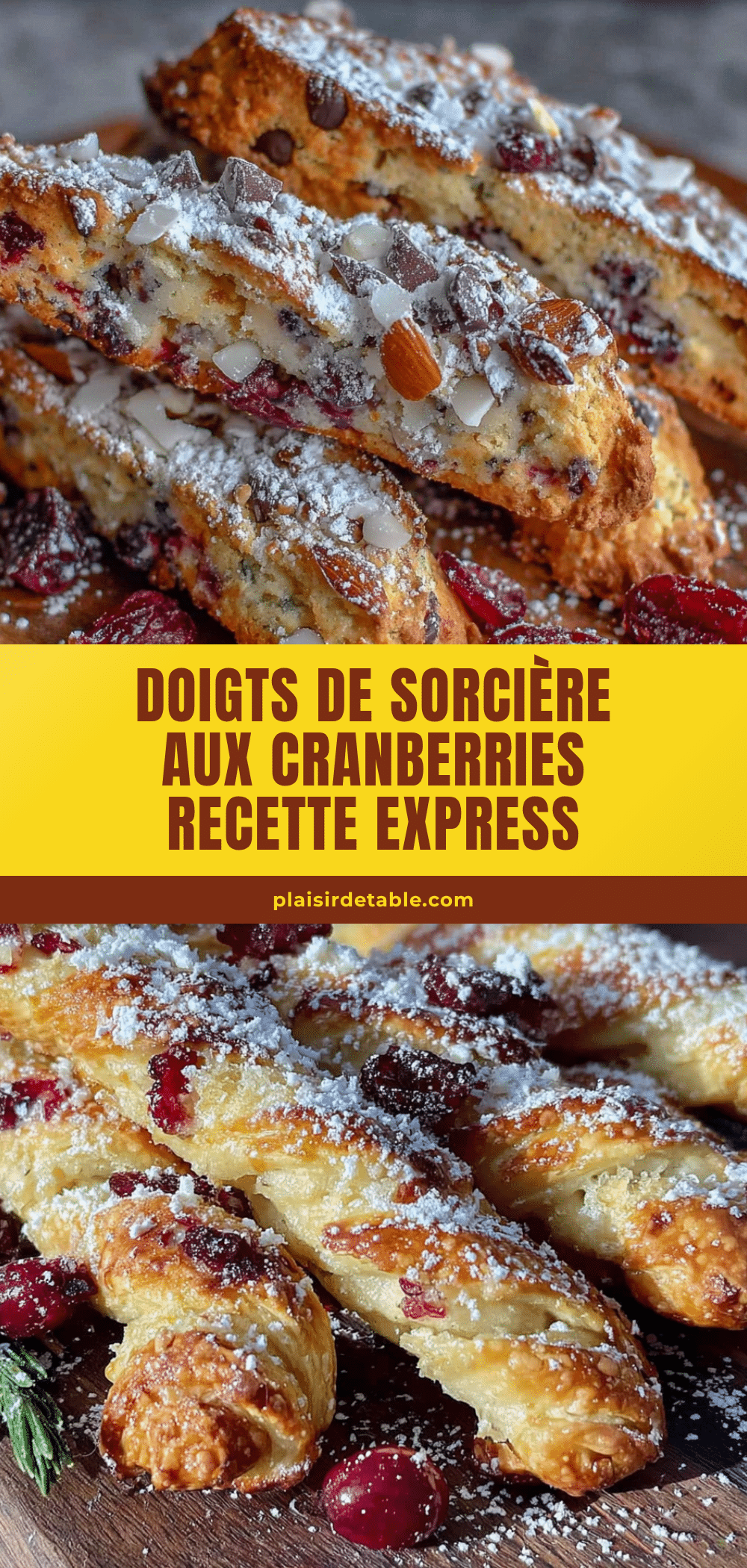 doigts de sorcière croquants aux cranberries recipe