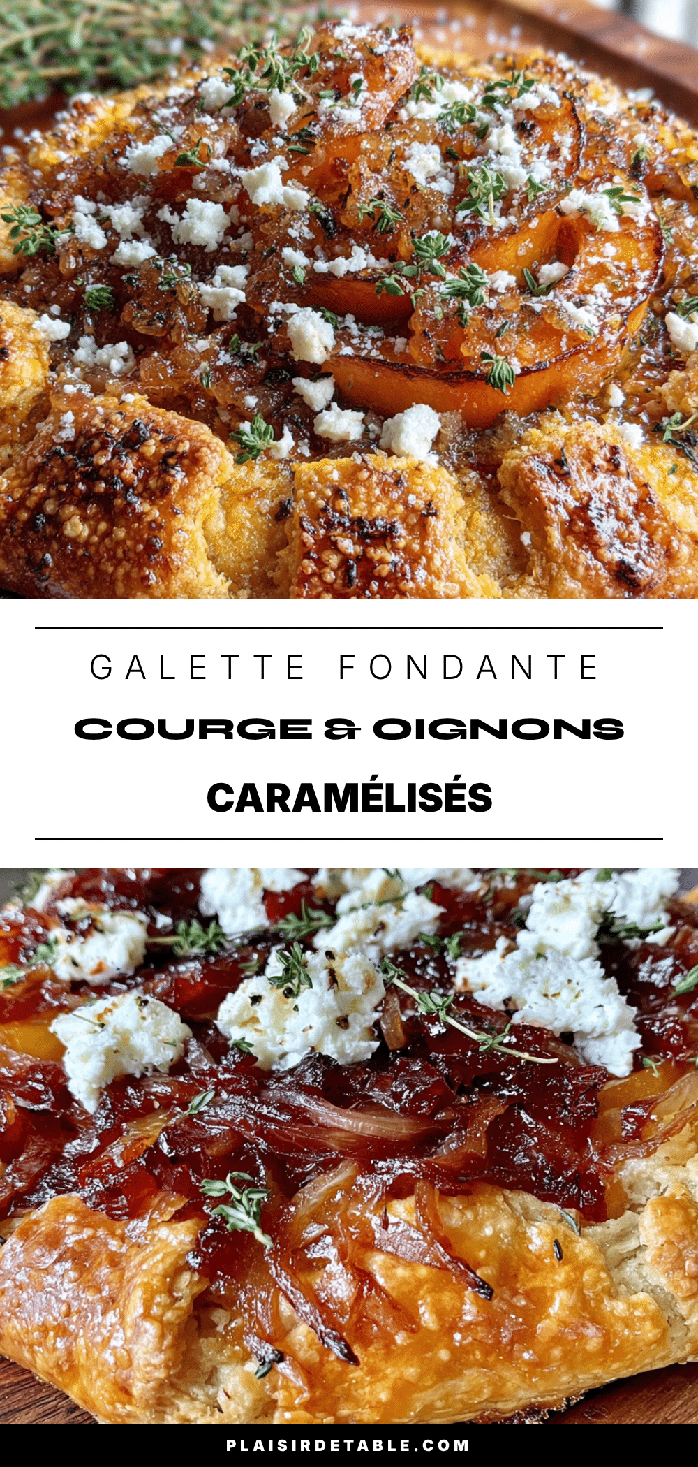 galette fondante courge et oignons caramélisés recipe