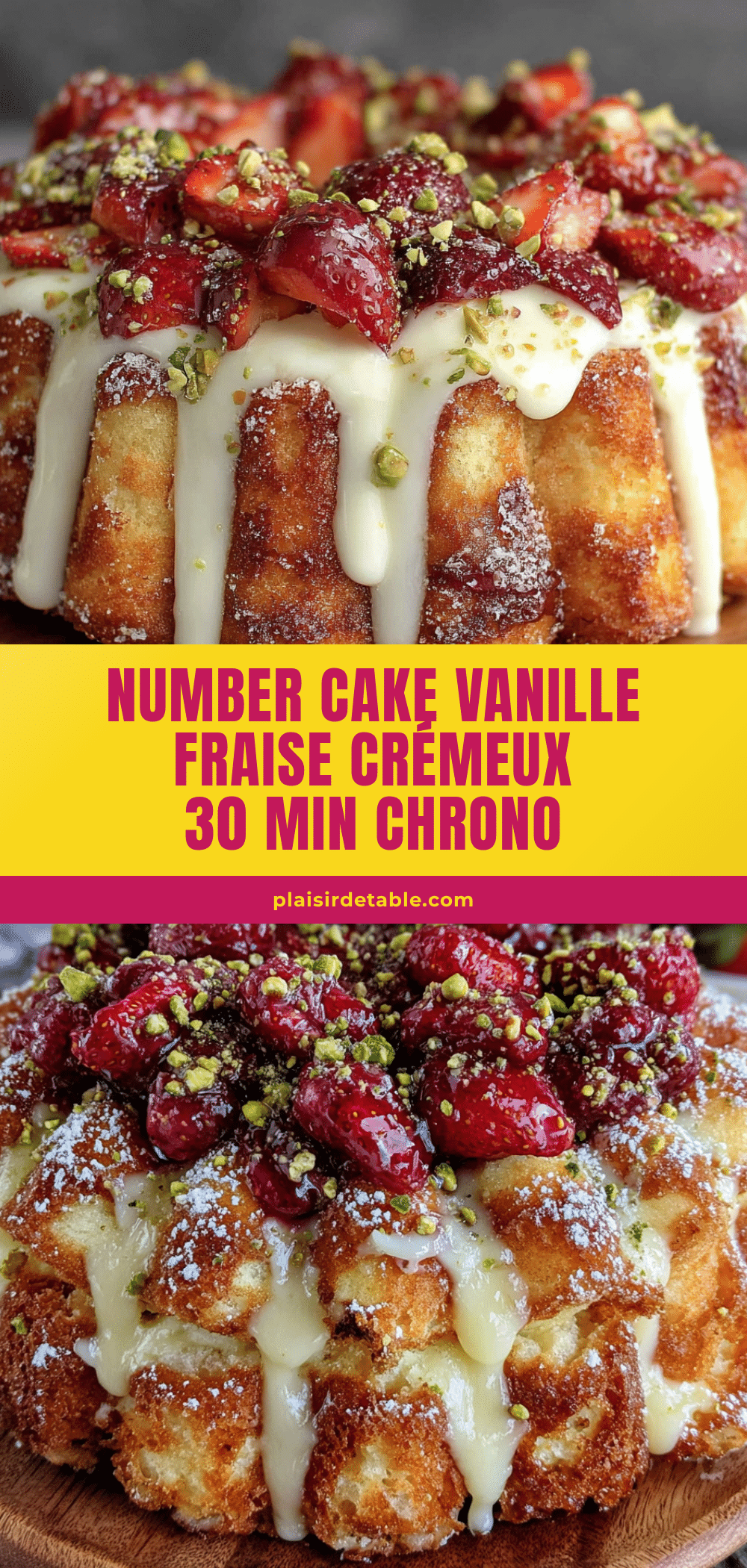 gâteau chiffre vanille fraise crémeux recipe