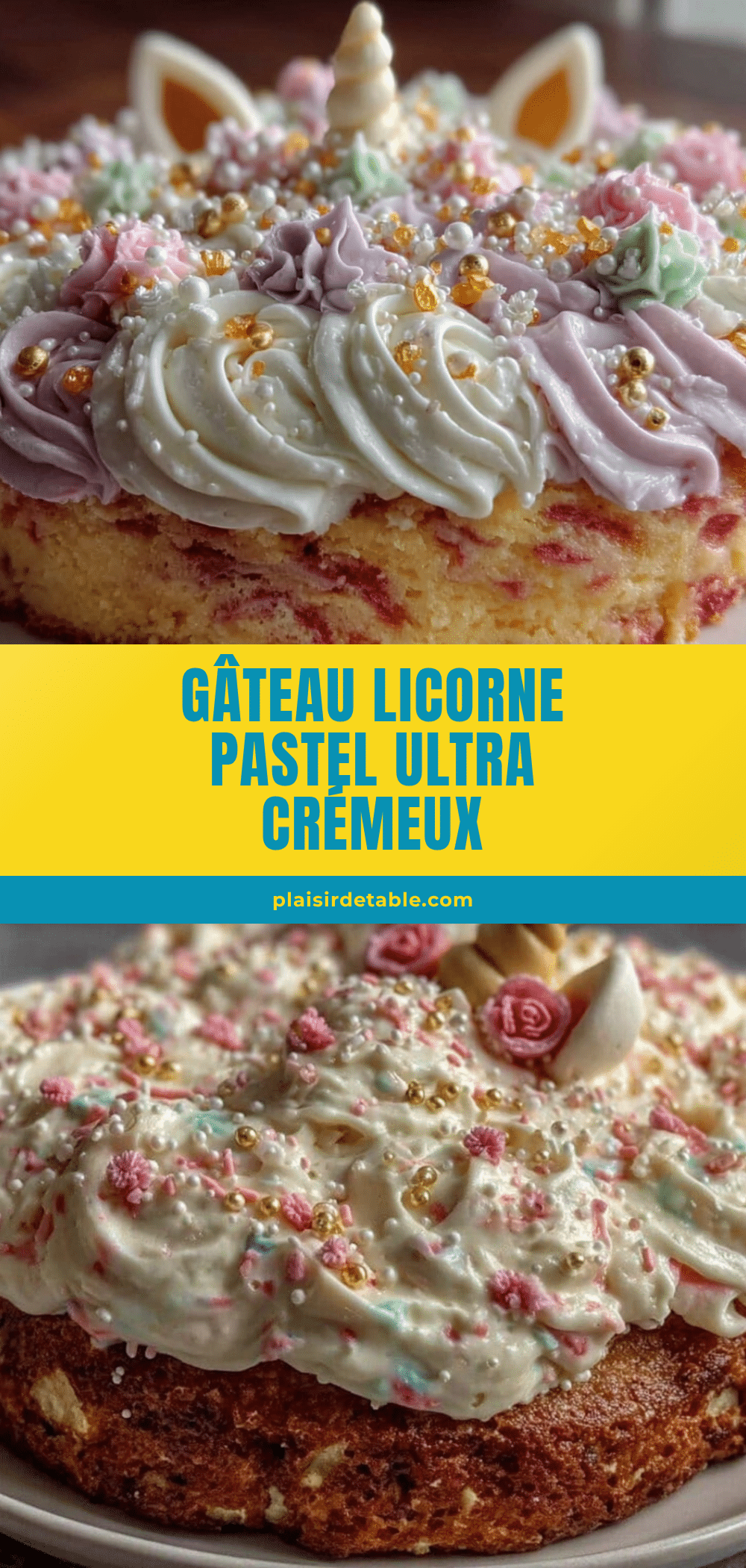 gâteau licorne pastel recipe