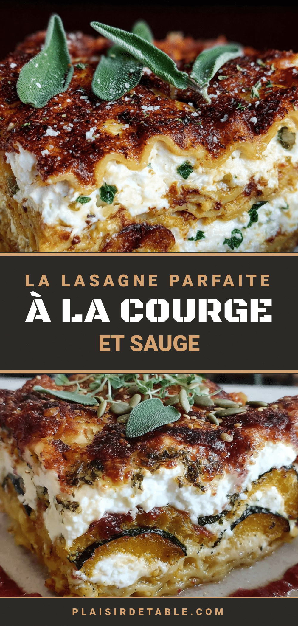 lasagnes crémeuses courge musquée ricotta sauge recipe