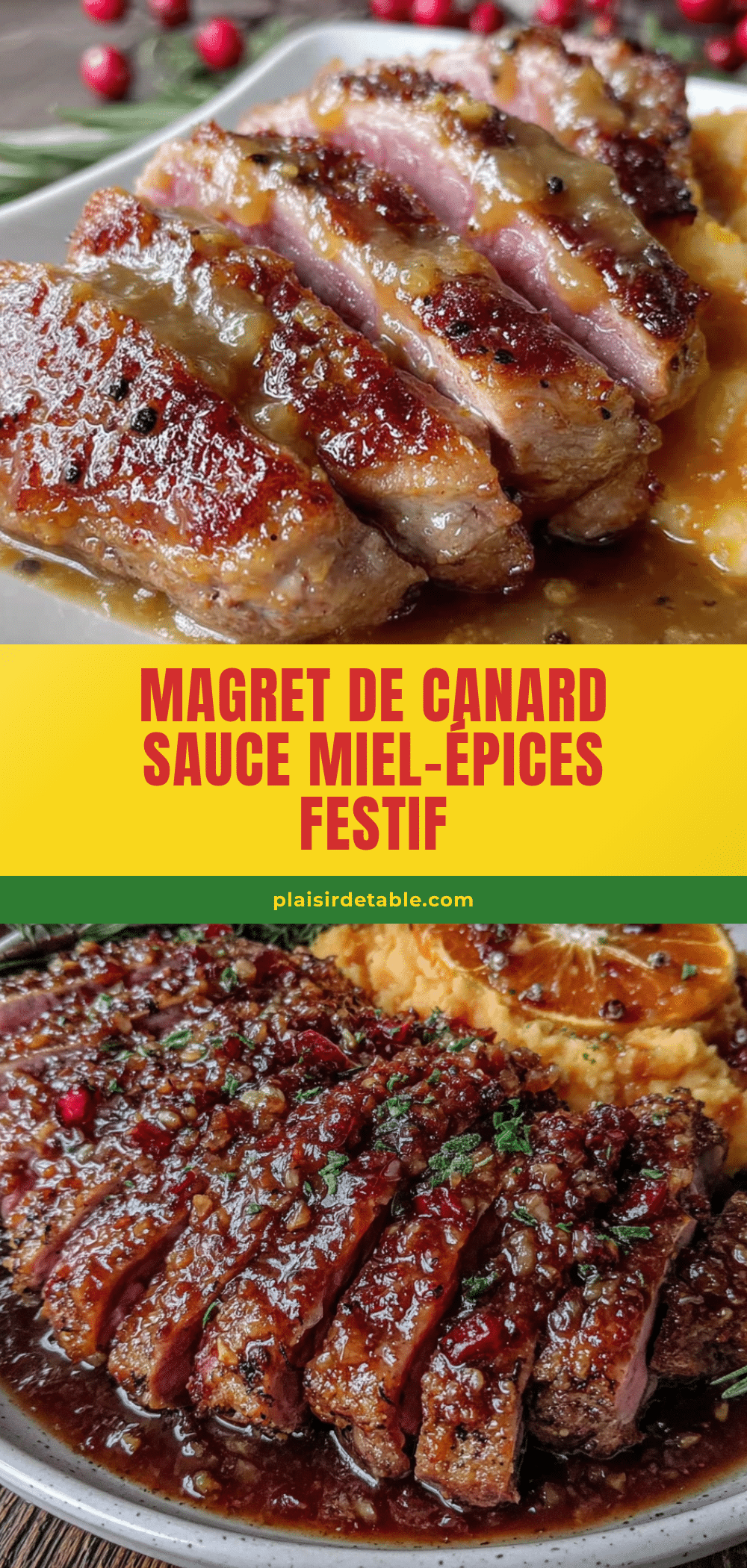 magret de canard sauce miel-épices recipe