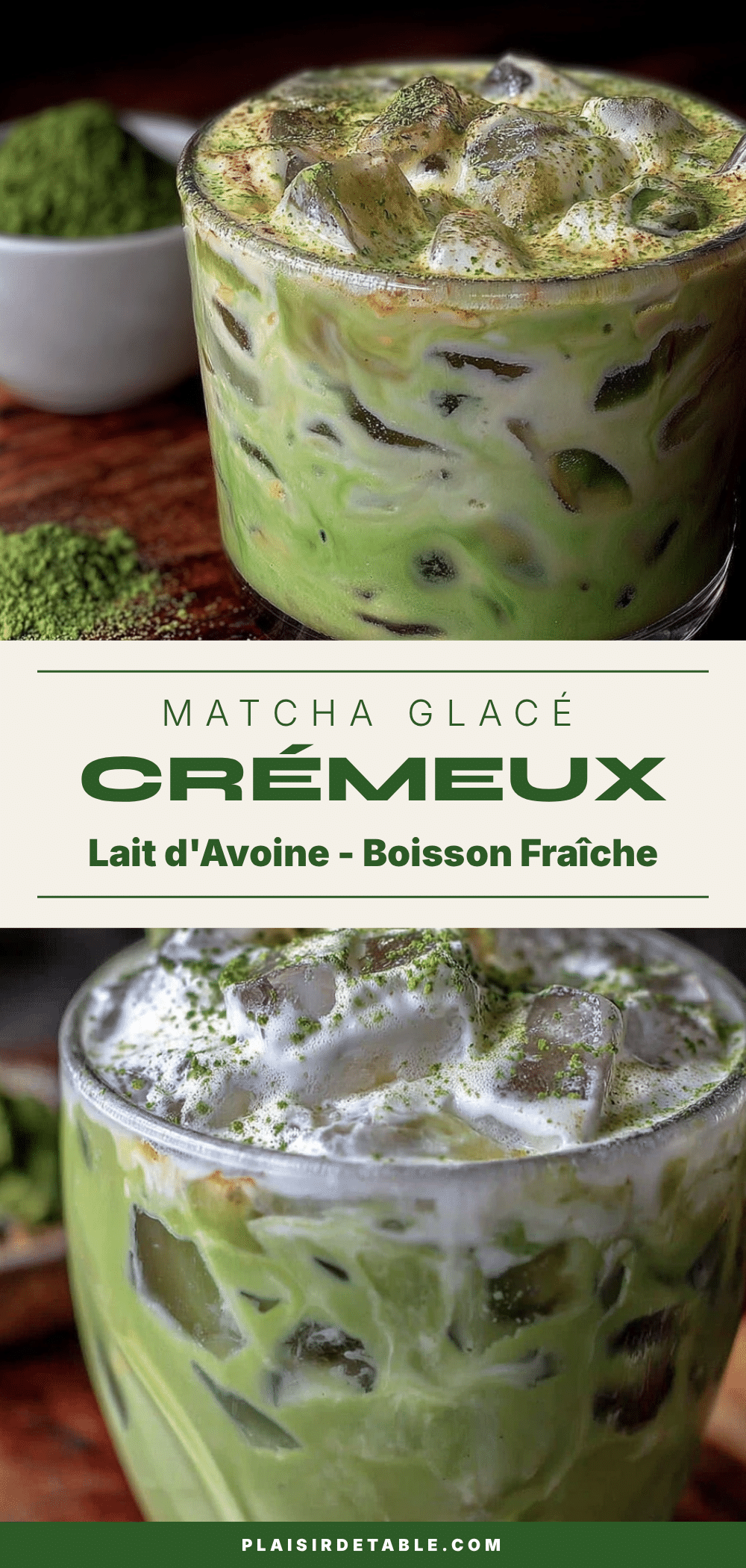 matcha glacé crémeux au lait d’avoine recipe